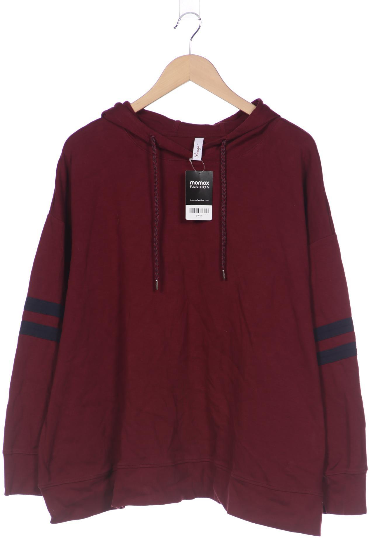 

sheego Damen Kapuzenpullover, bordeaux, Gr. 48