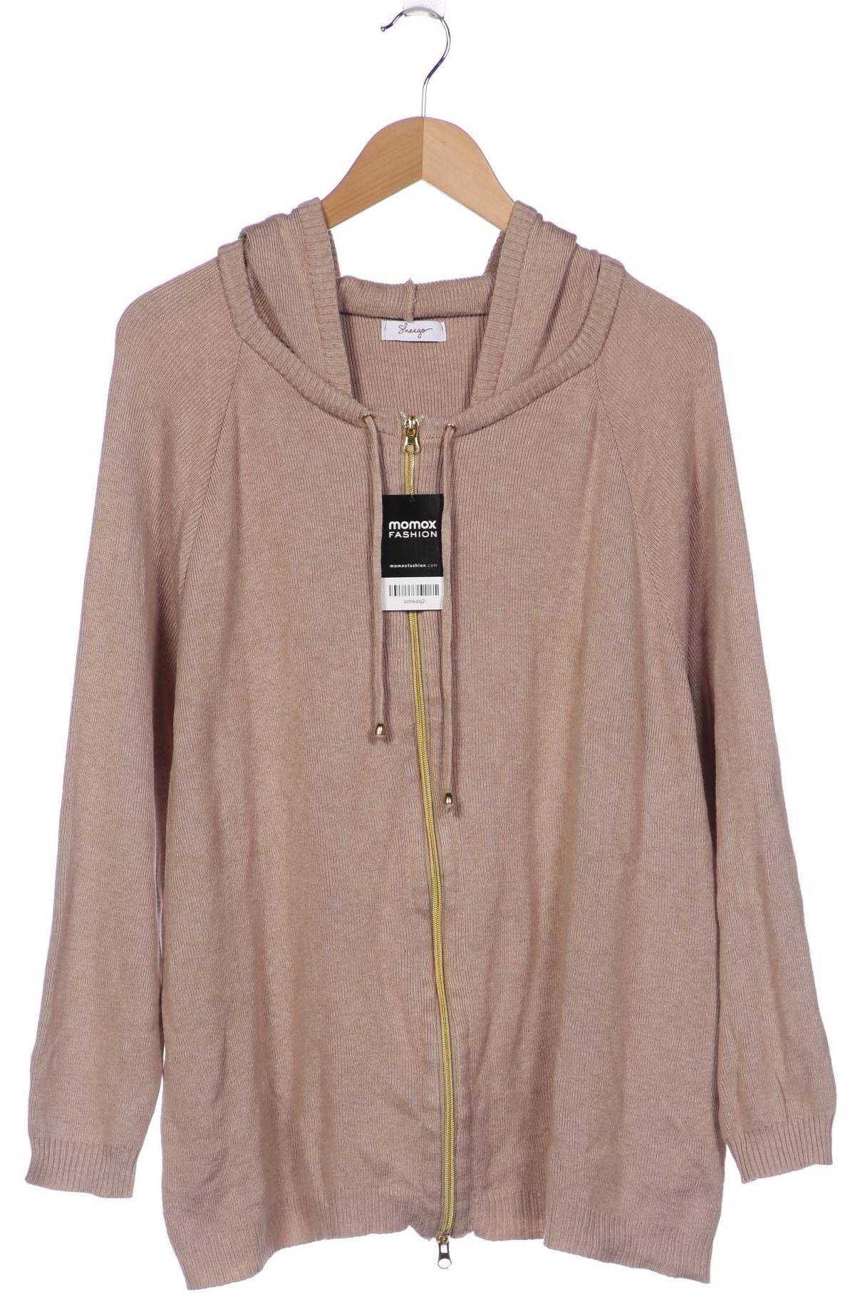 

sheego Damen Kapuzenpullover, beige, Gr. 52