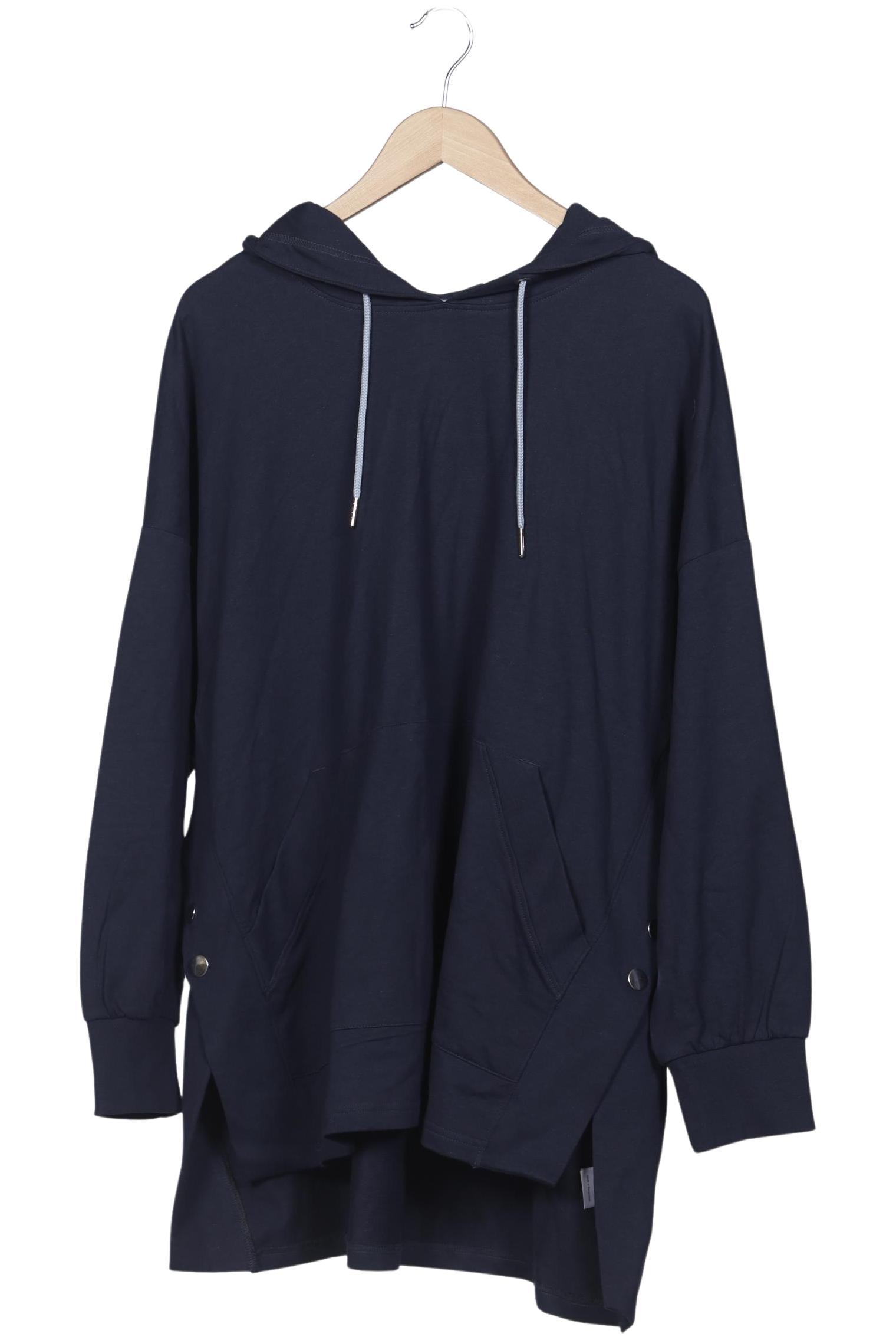 

sheego Damen Kapuzenpullover, marineblau, Gr. 52