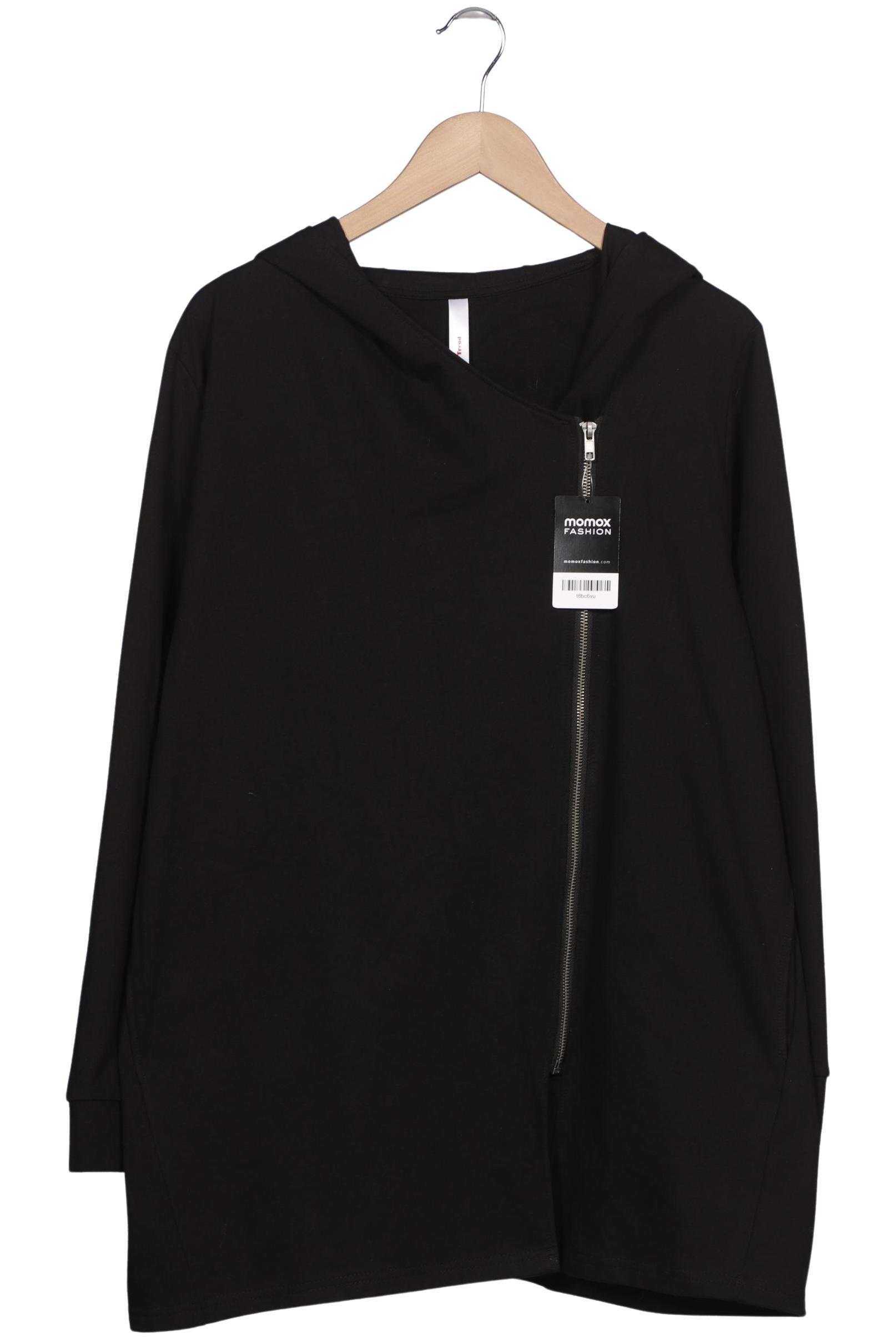 

sheego Damen Kapuzenpullover, schwarz, Gr. 48