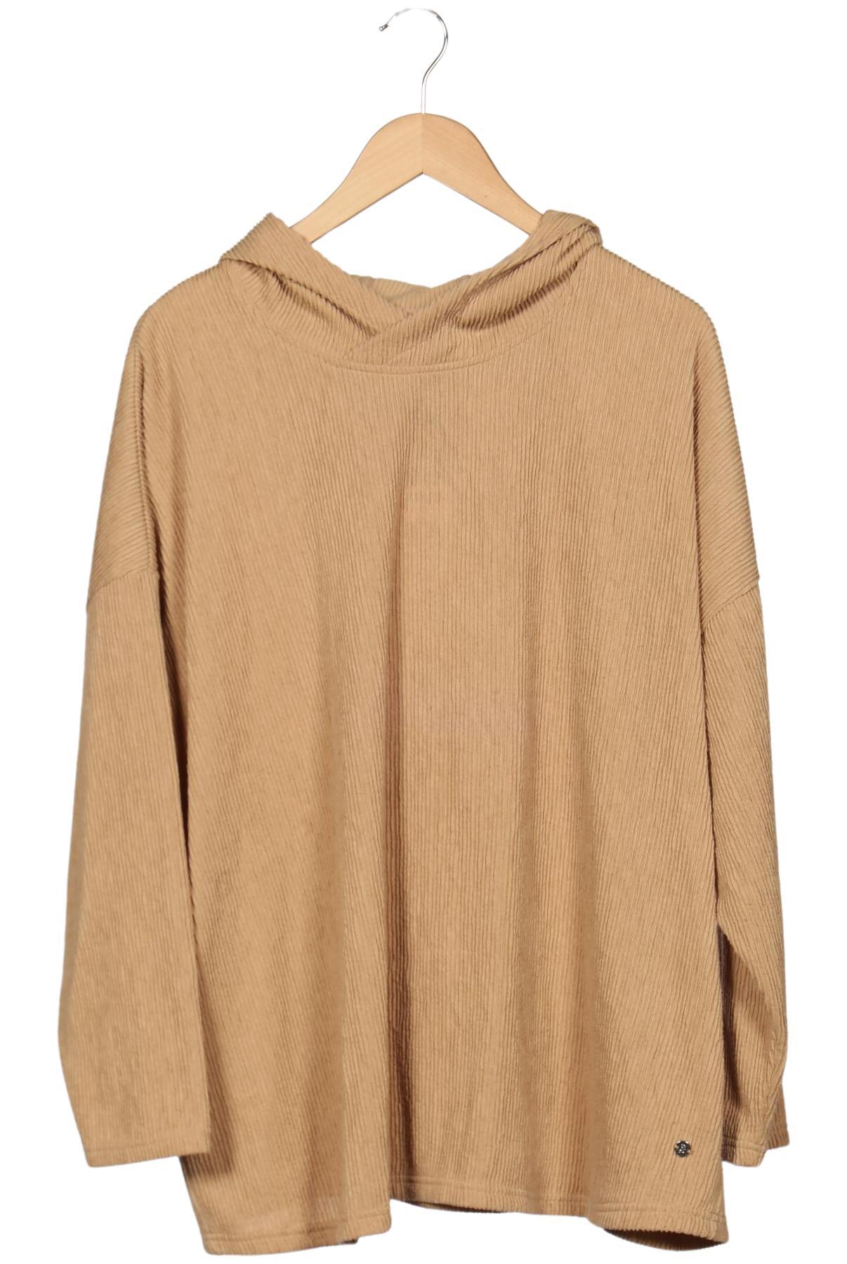 

sheego Damen Kapuzenpullover, beige, Gr. 52