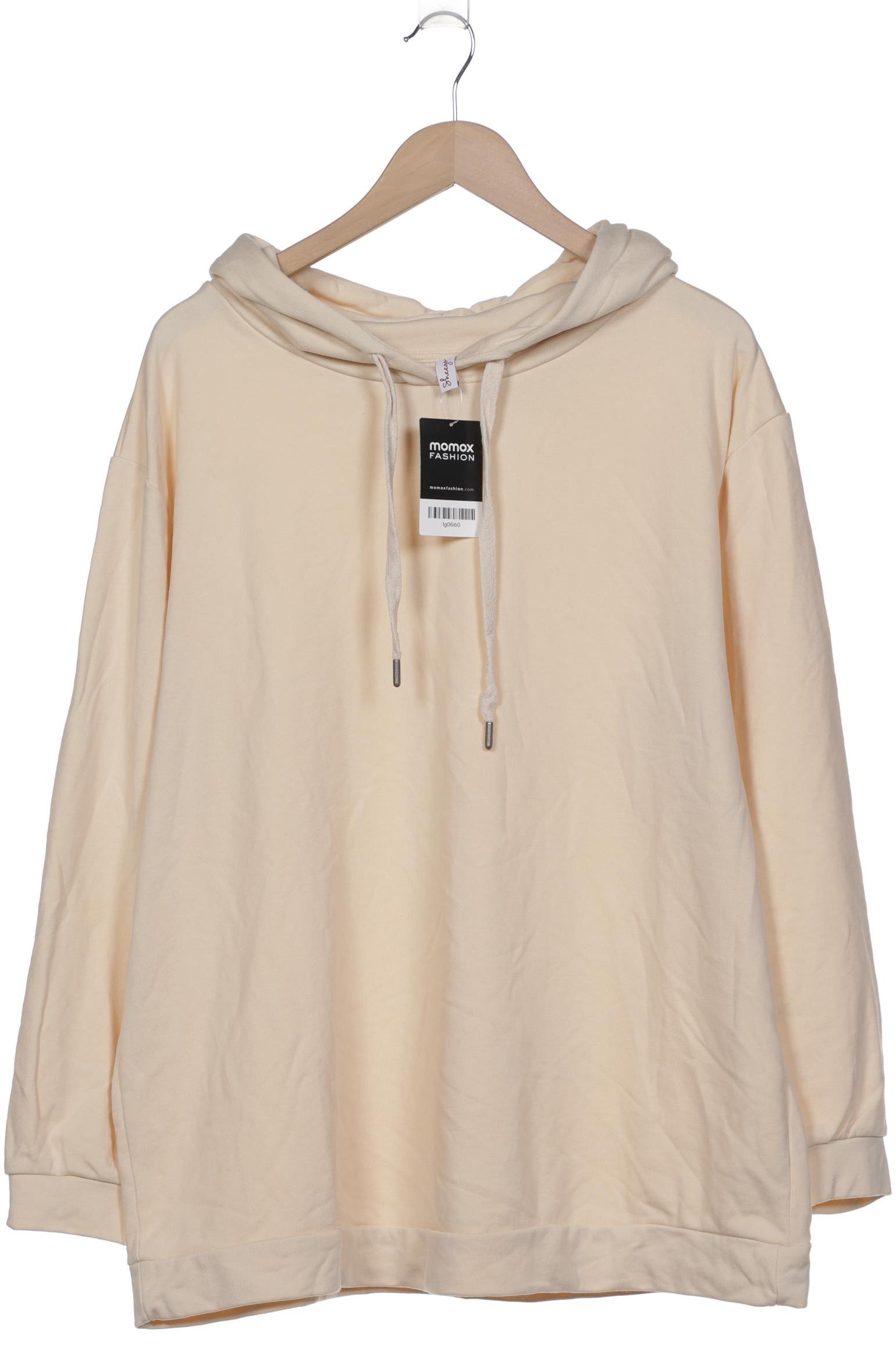 

sheego Damen Kapuzenpullover, cremeweiß, Gr. 48
