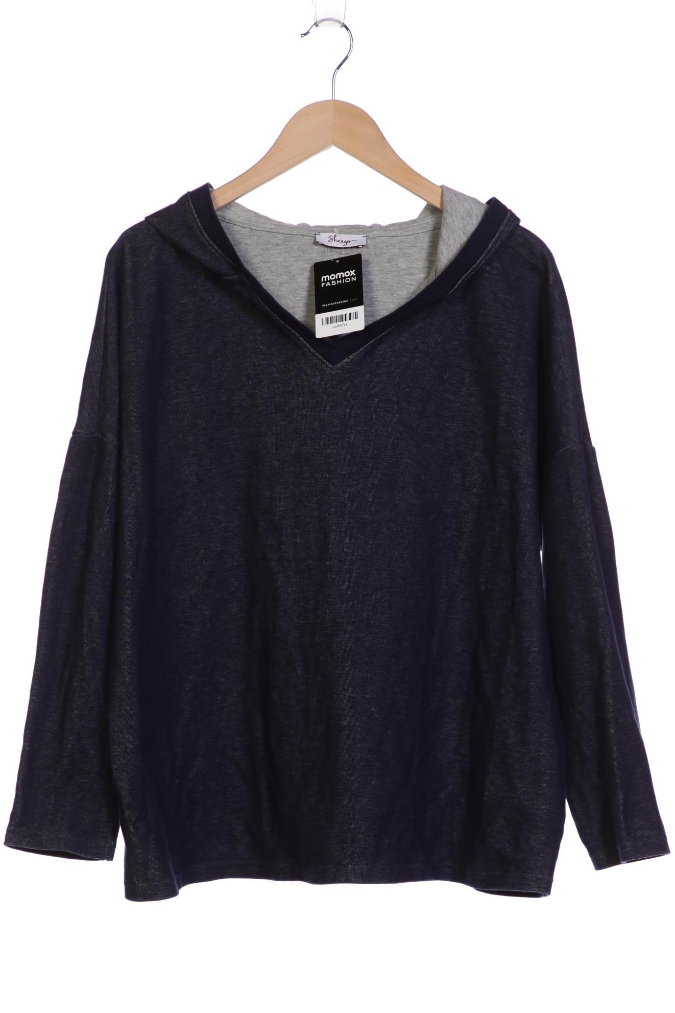 

sheego Damen Kapuzenpullover, marineblau, Gr. 48
