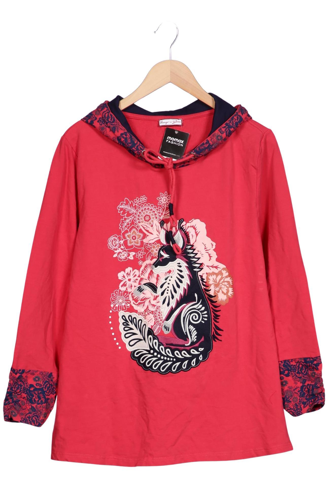 

sheego Damen Kapuzenpullover, rot, Gr. 42