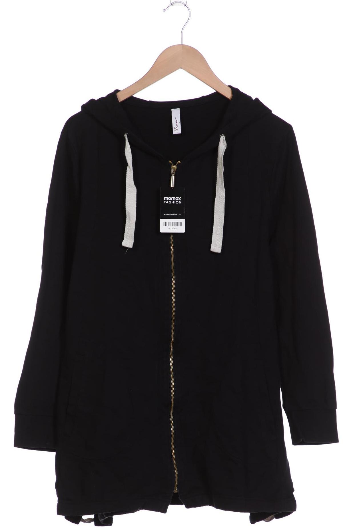 

sheego Damen Kapuzenpullover, schwarz