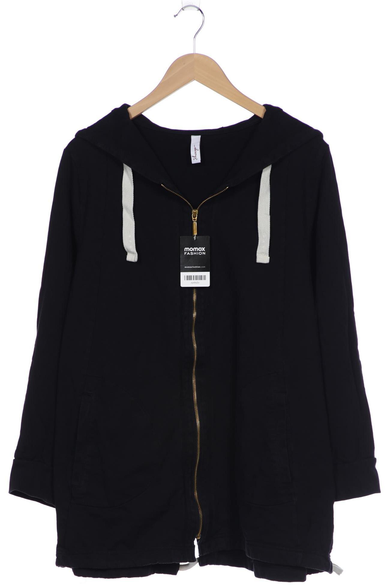 

sheego Damen Kapuzenpullover, schwarz