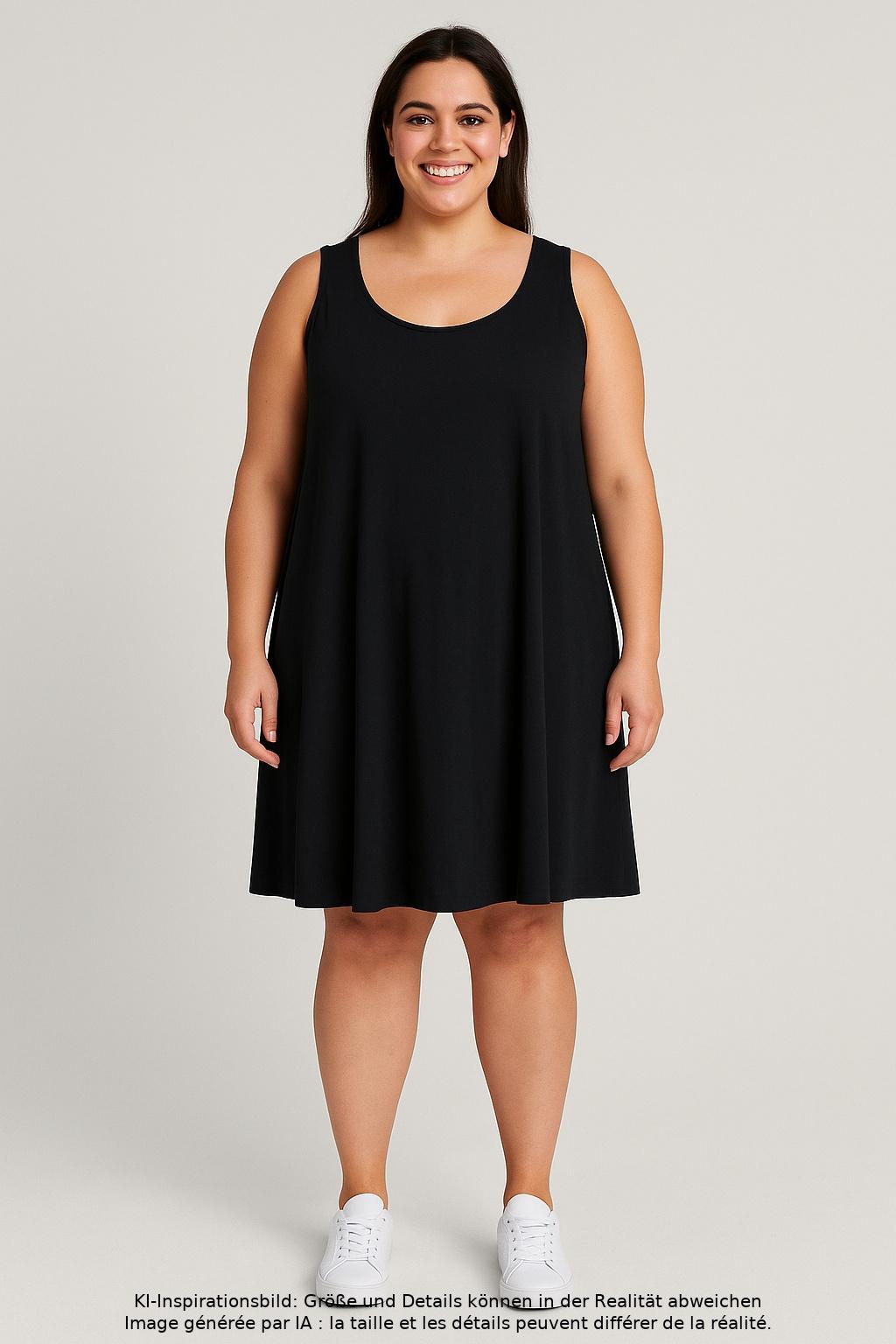 

sheego Damen Kleid, schwarz, Gr. 50