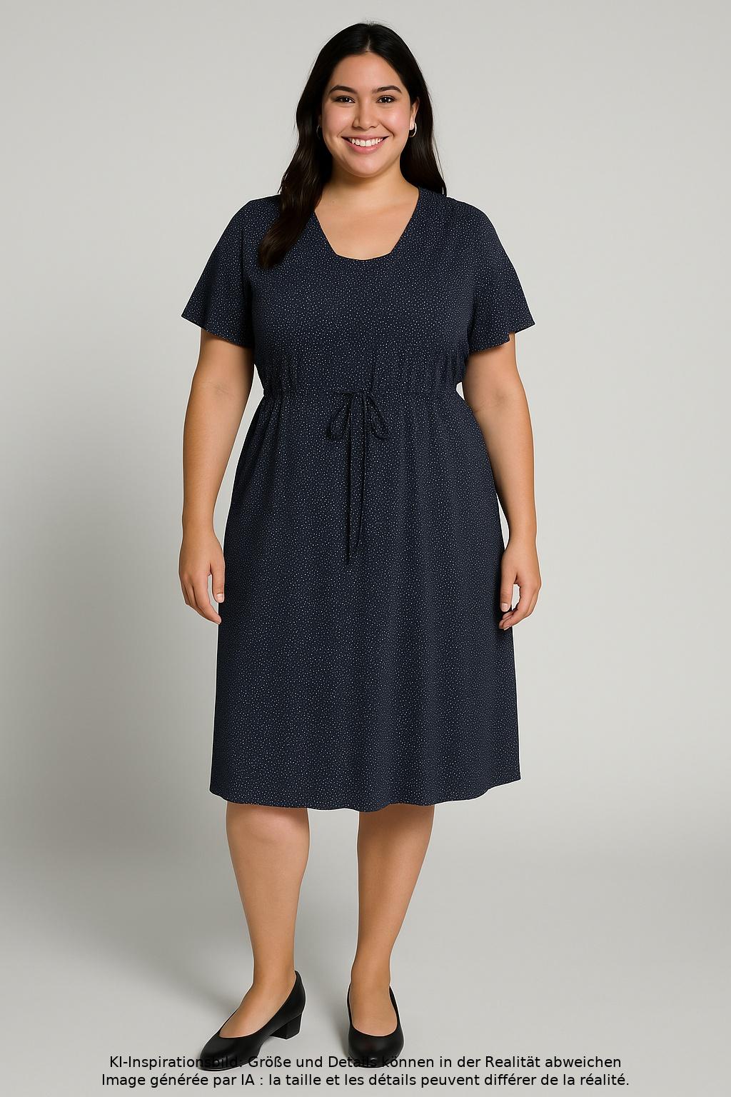 

sheego Damen Kleid, marineblau, Gr. 48