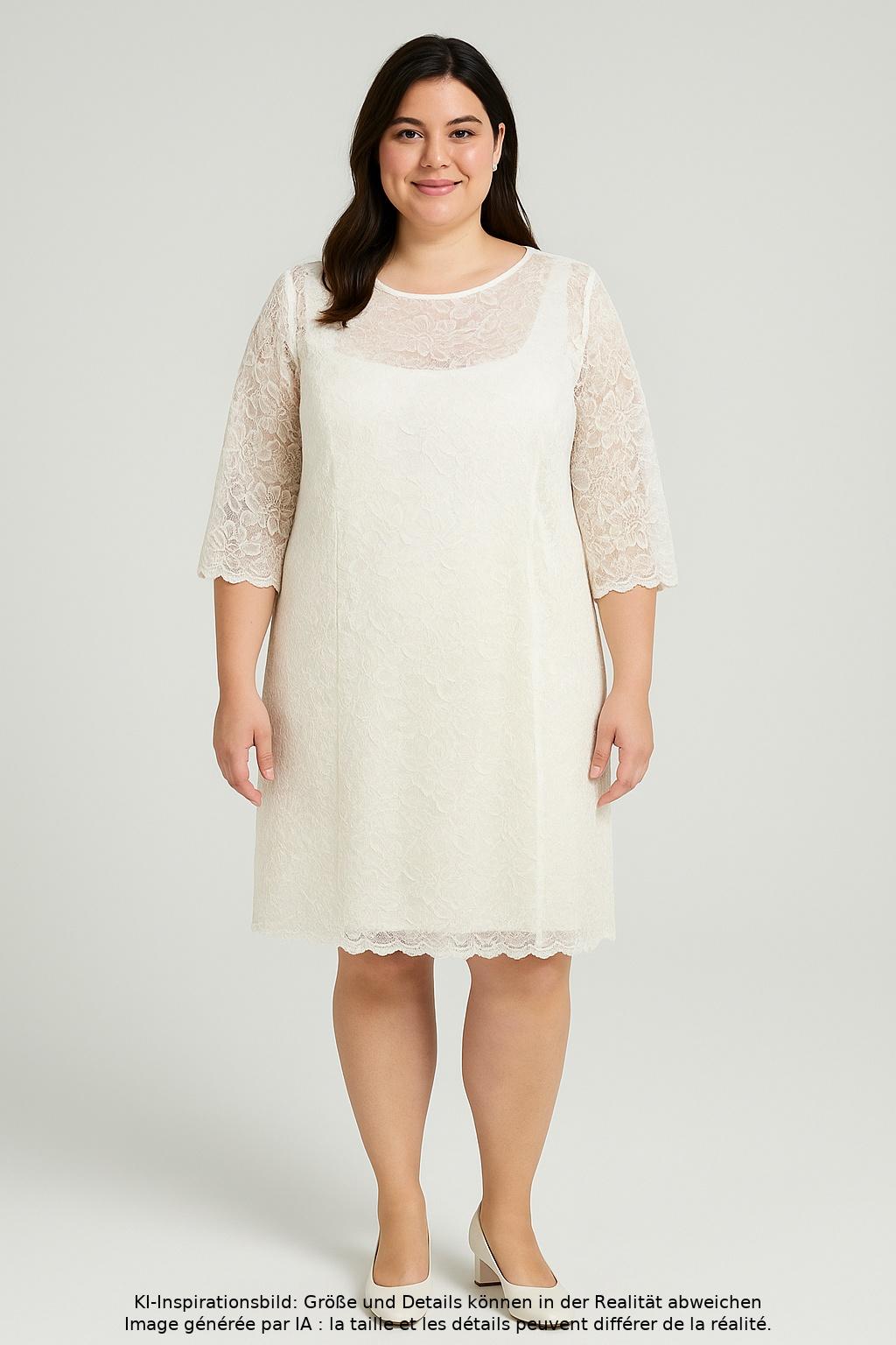 

sheego Damen Kleid, cremeweiß, Gr. 54