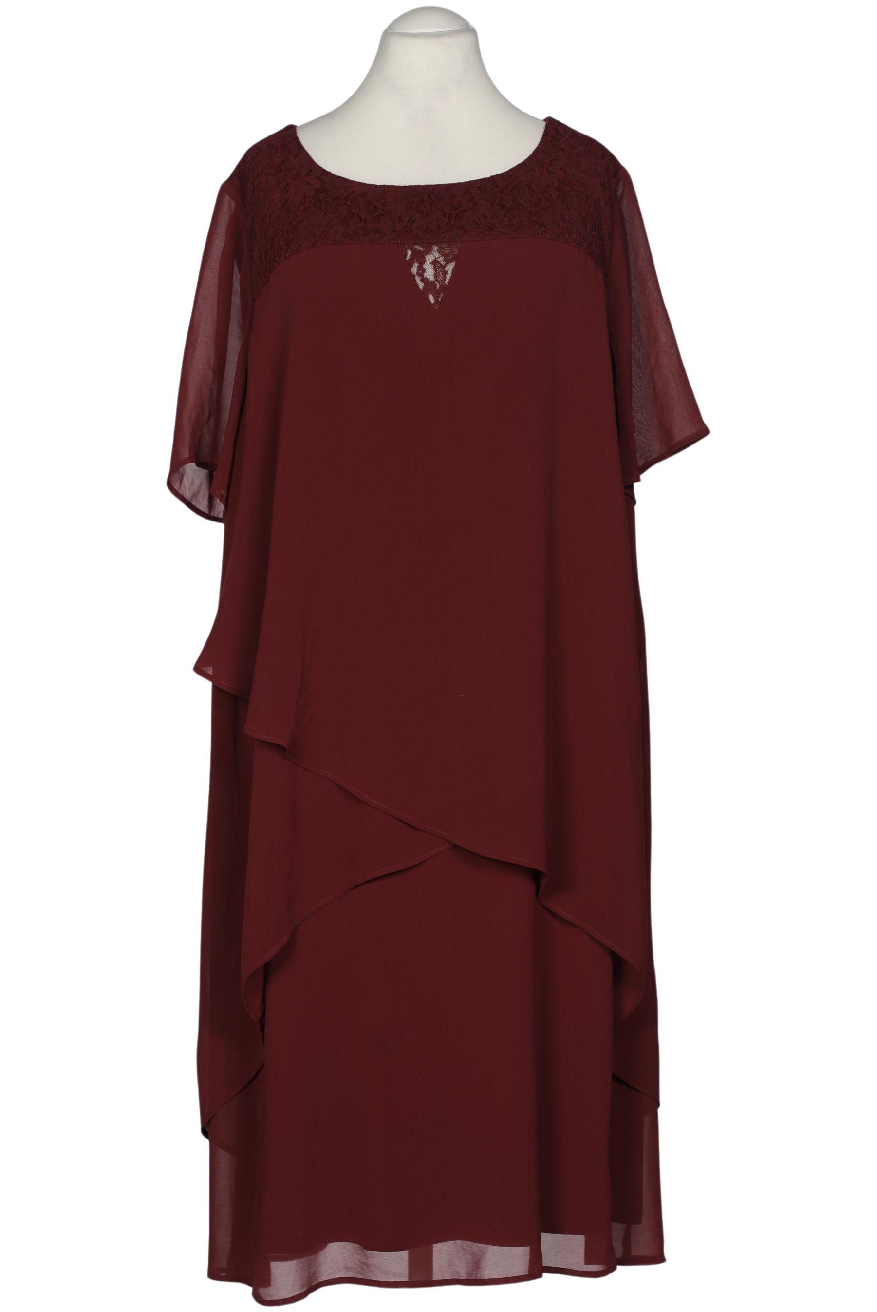 

sheego Damen Kleid, bordeaux, Gr. 52