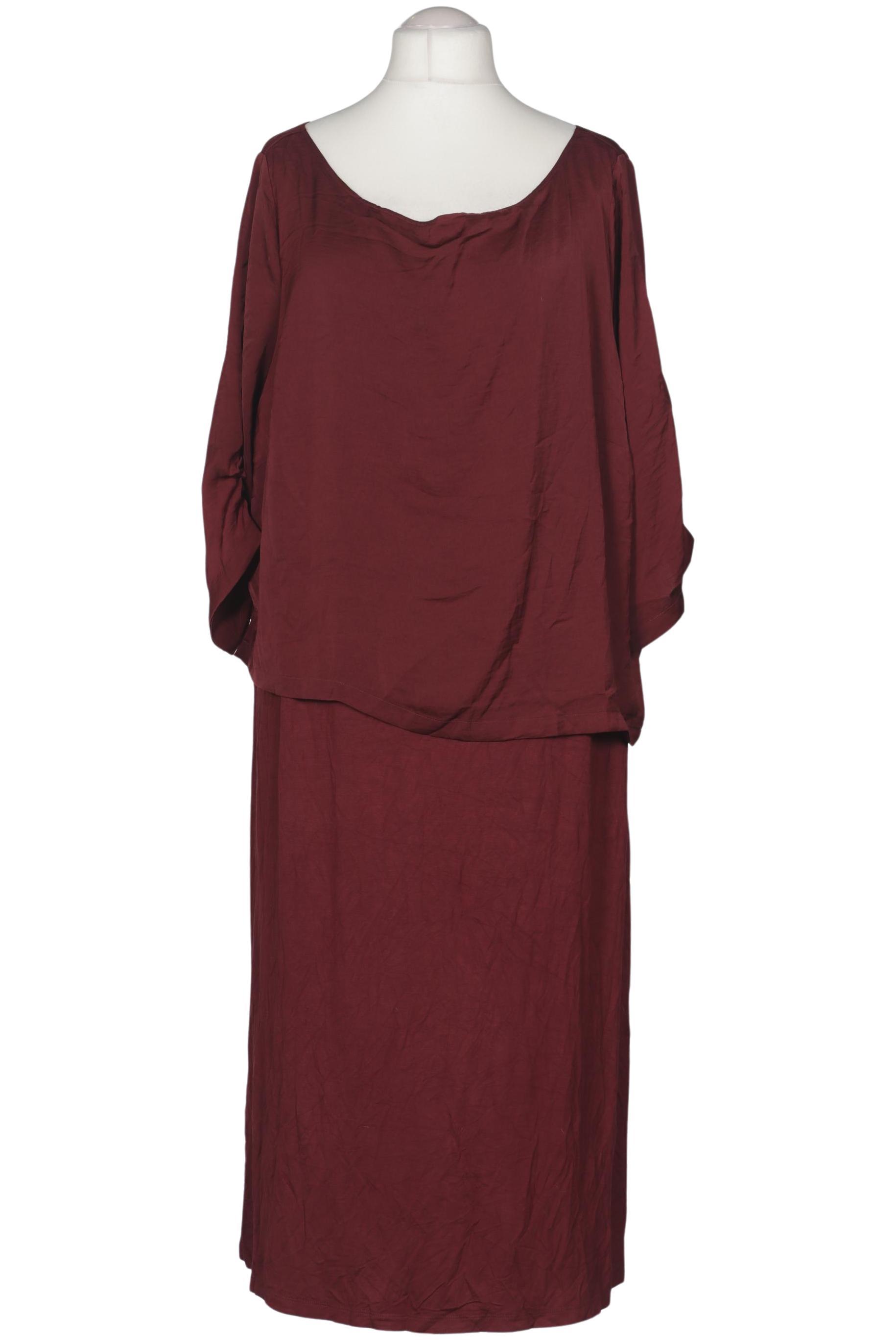 

sheego Damen Kleid, bordeaux, Gr. 52
