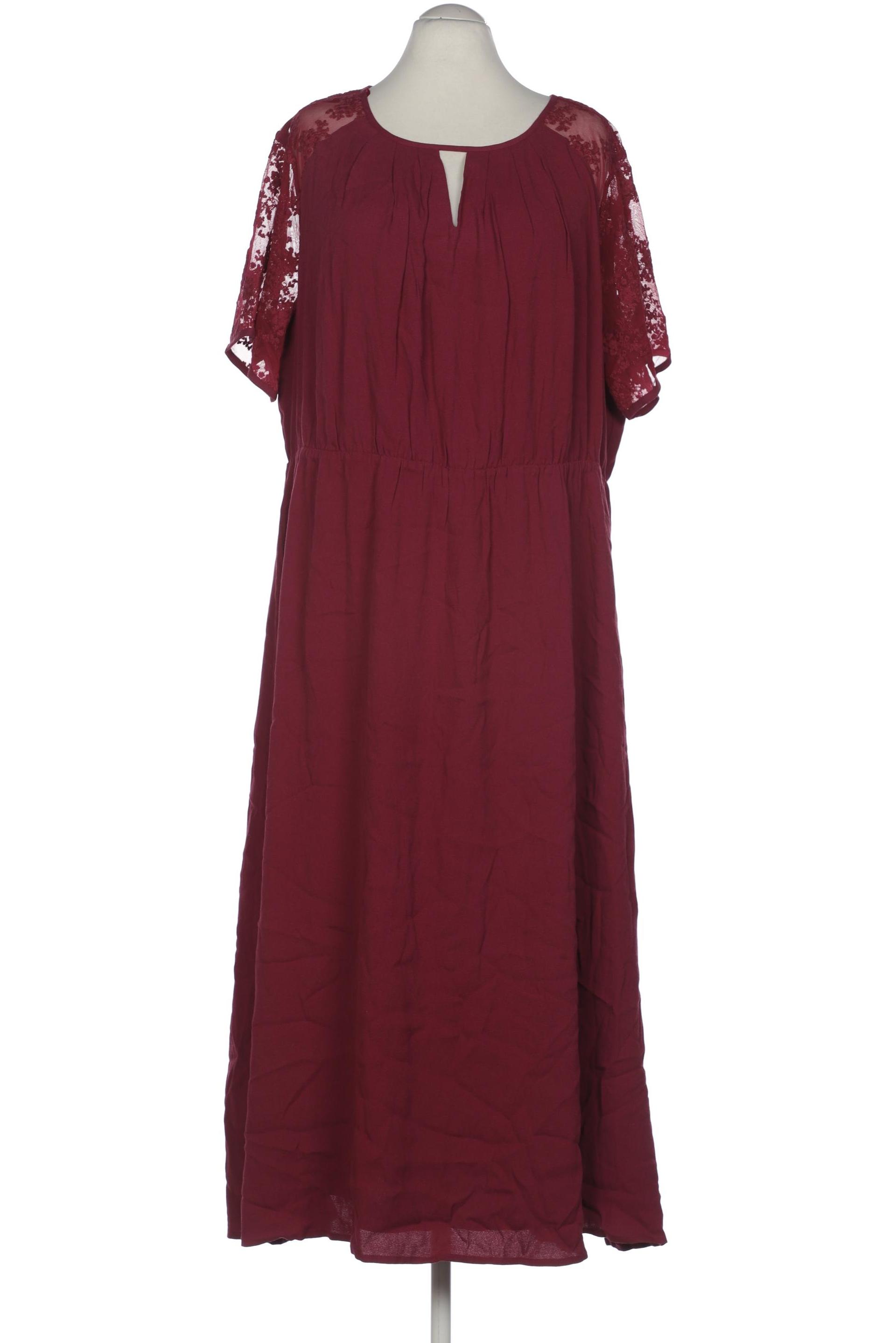 

sheego Damen Kleid, bordeaux, Gr. 52
