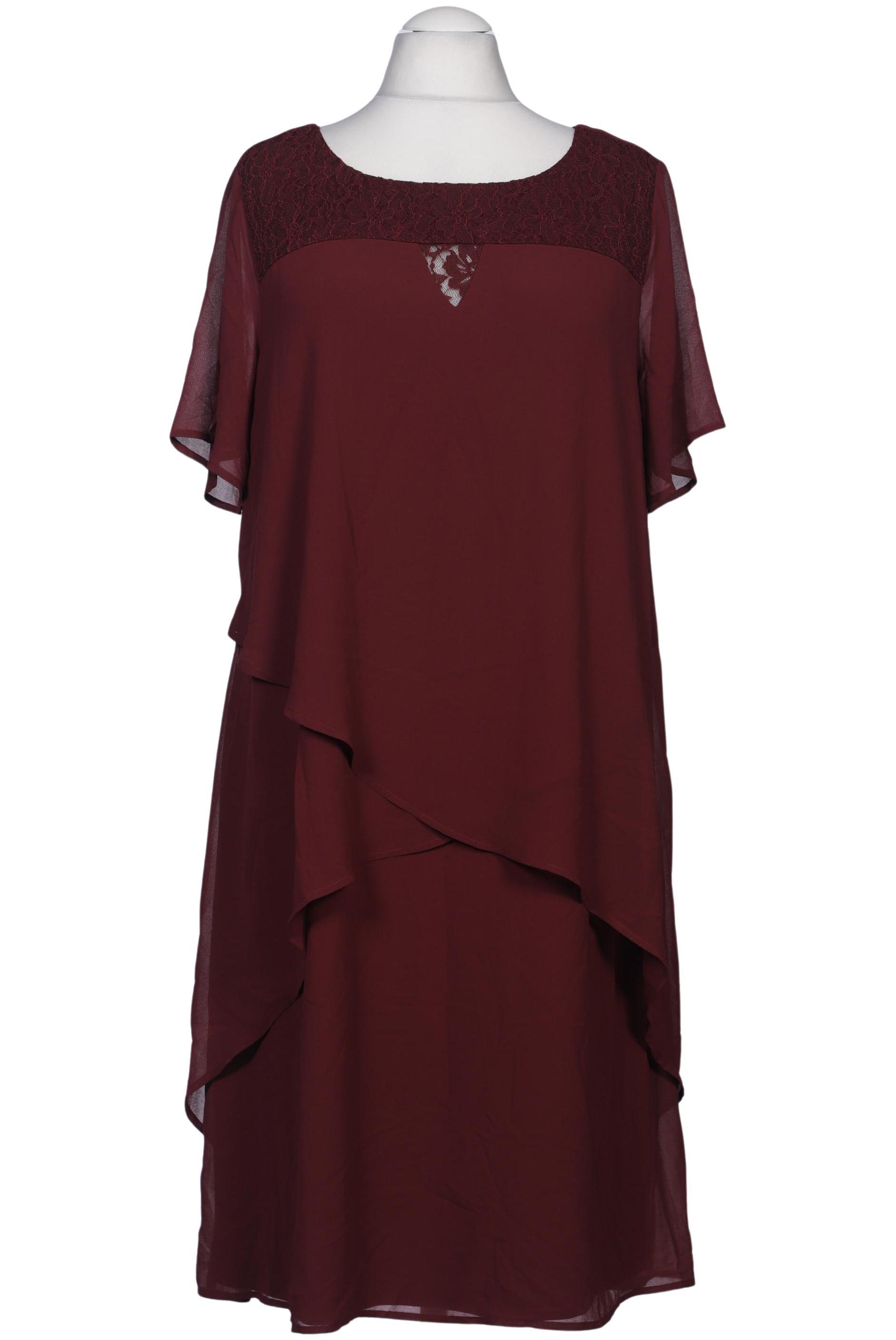 

sheego Damen Kleid, bordeaux, Gr. 46
