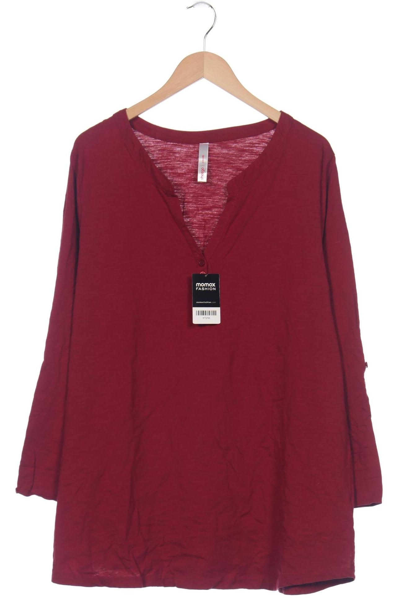 

sheego Damen Langarmshirt, bordeaux, Gr. 52