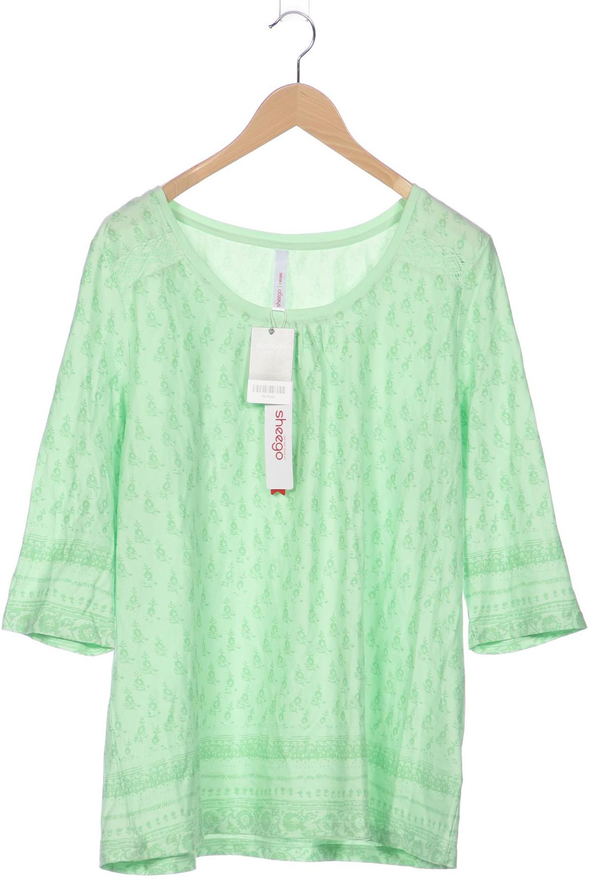 

sheego Damen Langarmshirt, hellgrün, Gr. 48