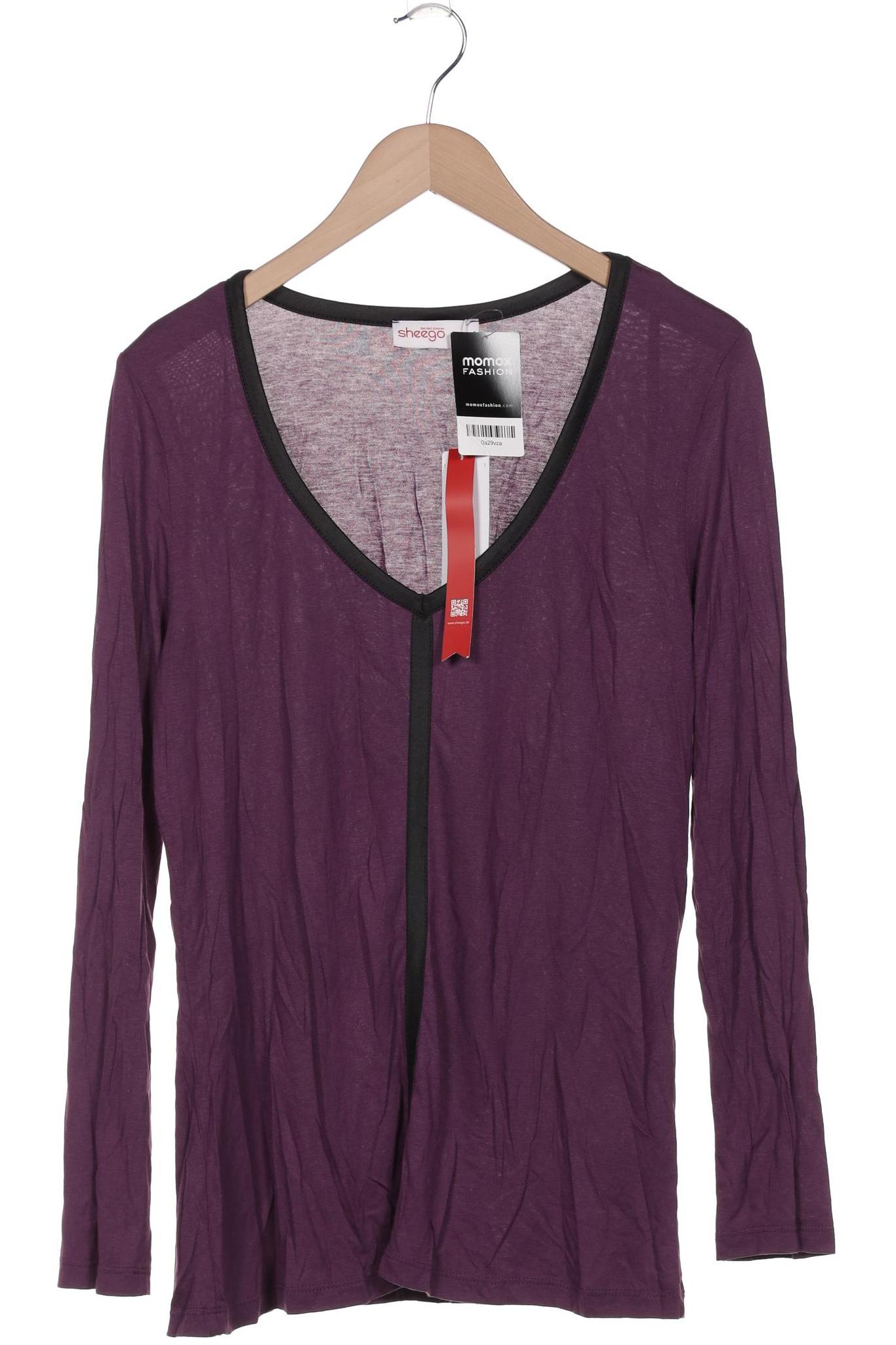 

sheego Damen Langarmshirt, flieder, Gr. 40