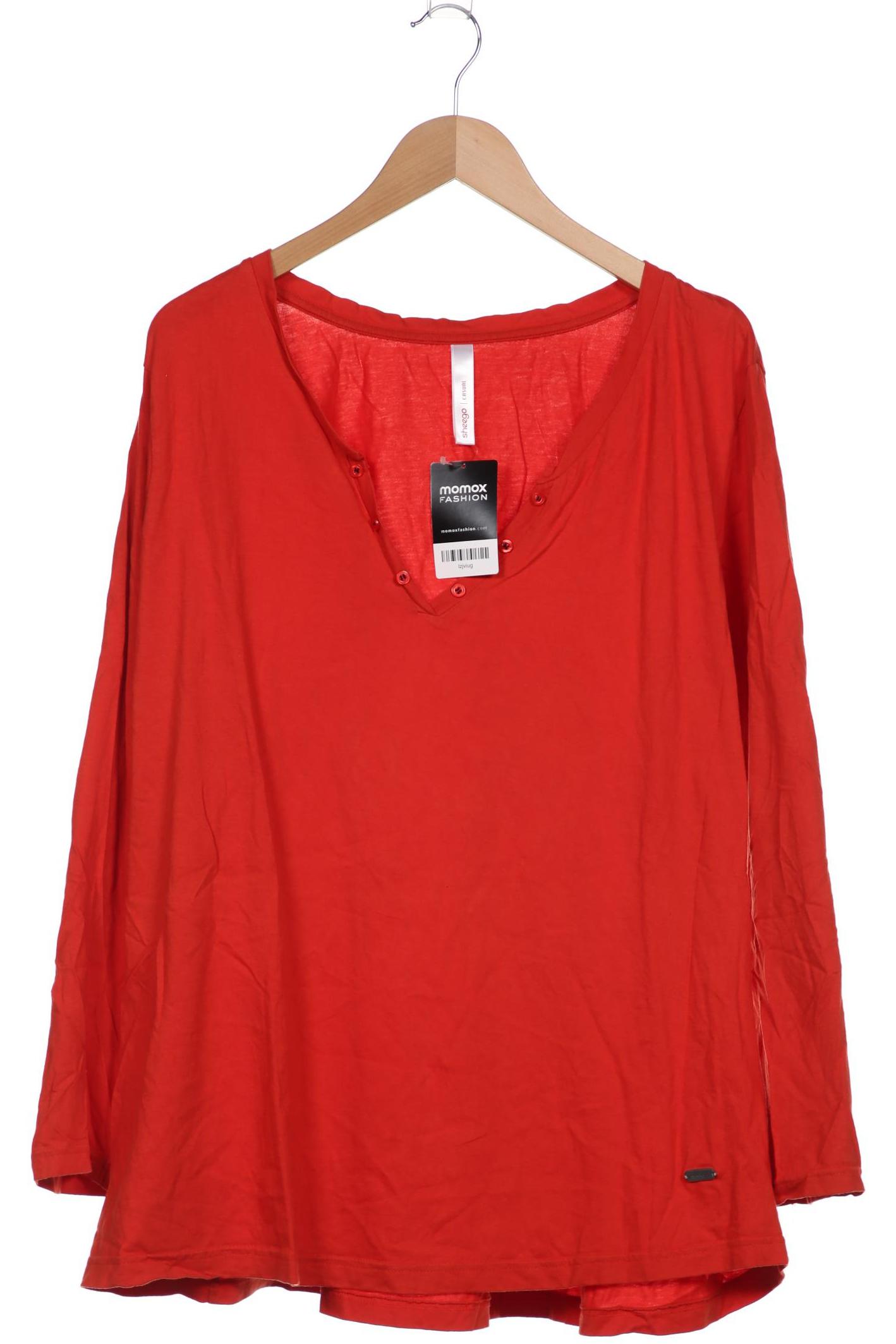 

sheego Damen Langarmshirt, rot, Gr. 52