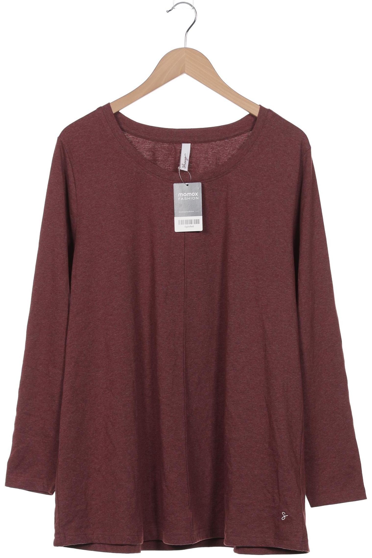 

sheego Damen Langarmshirt, bordeaux, Gr. 44