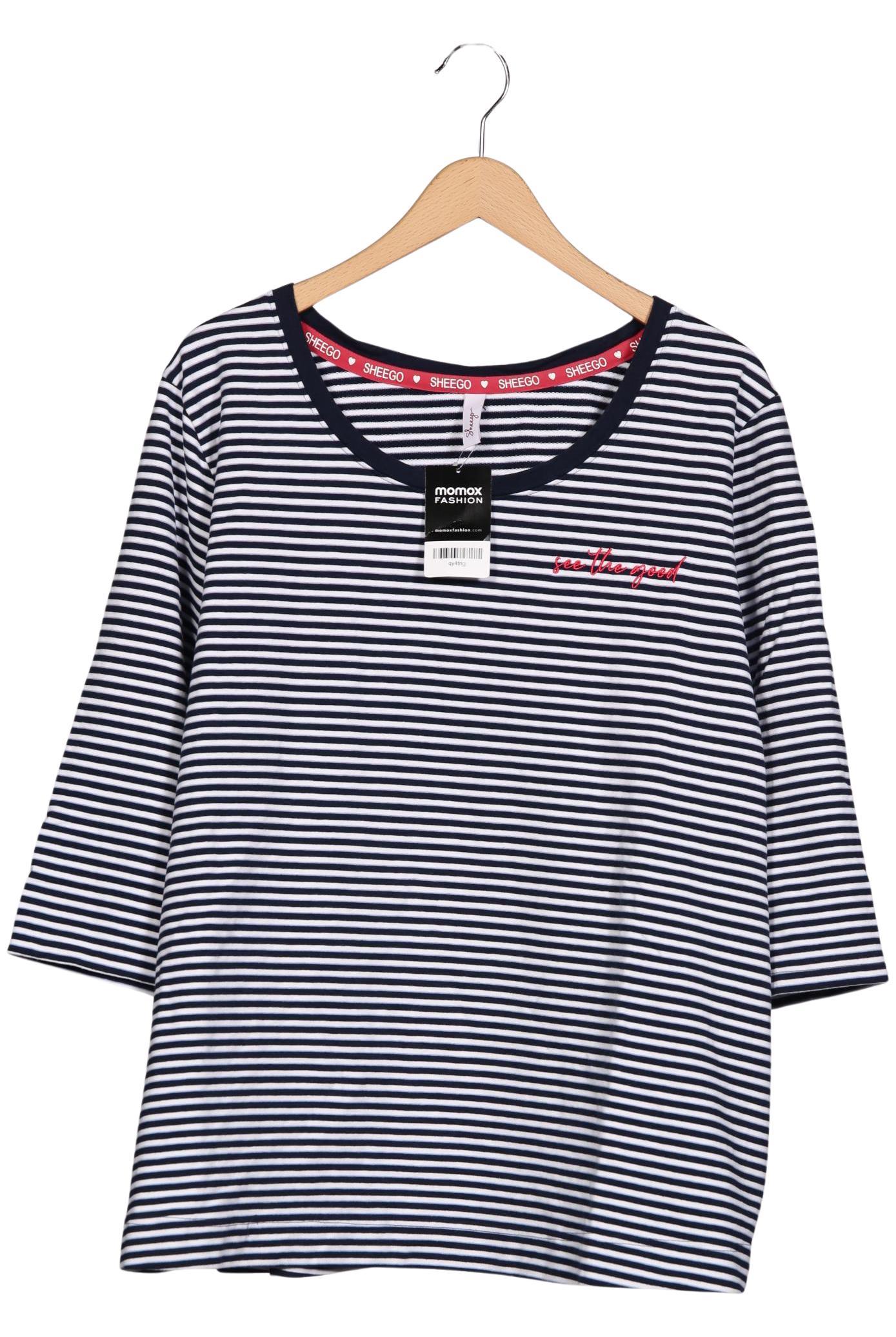 

sheego Damen Langarmshirt, marineblau, Gr. 52