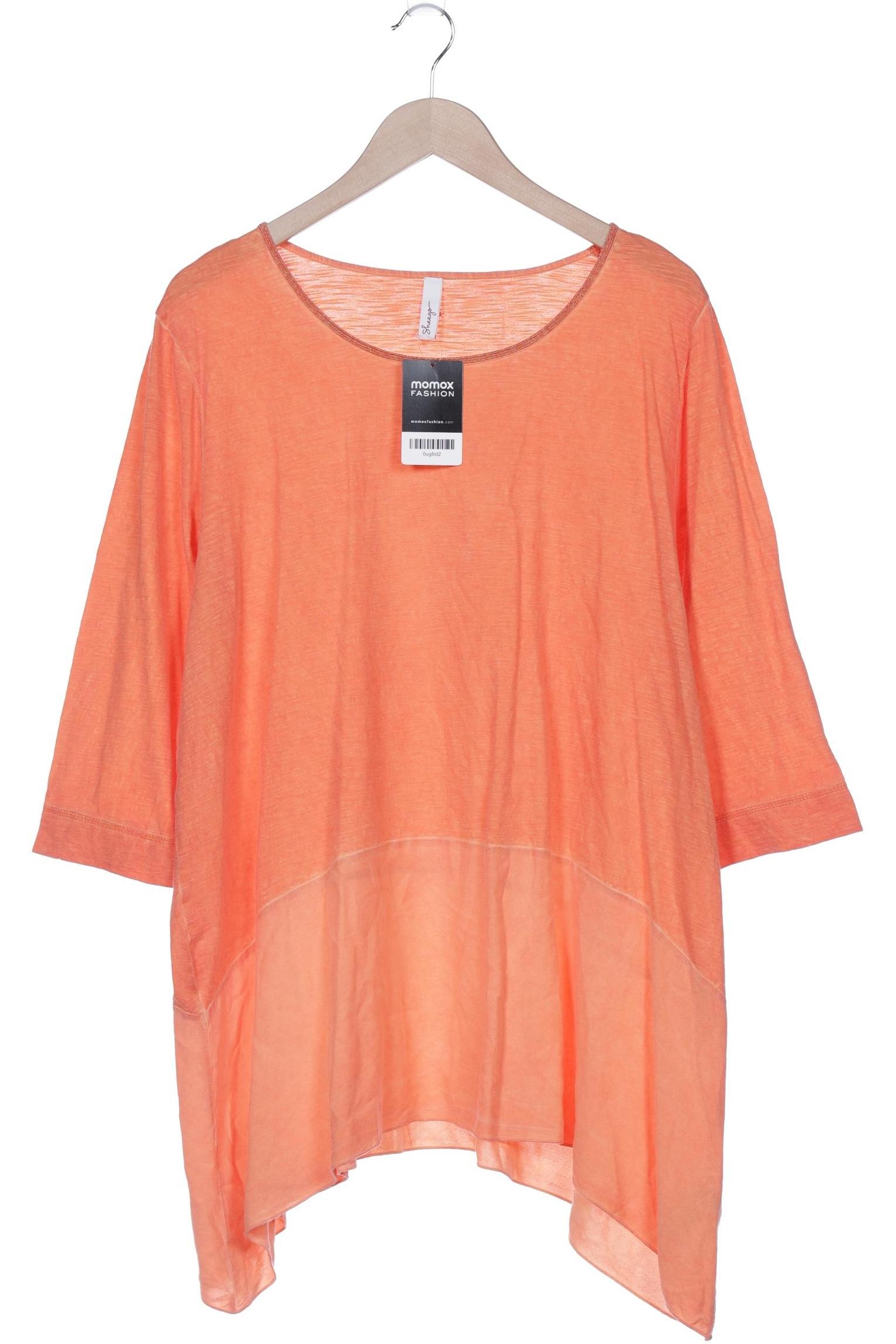 

sheego Damen Langarmshirt, orange, Gr. 44