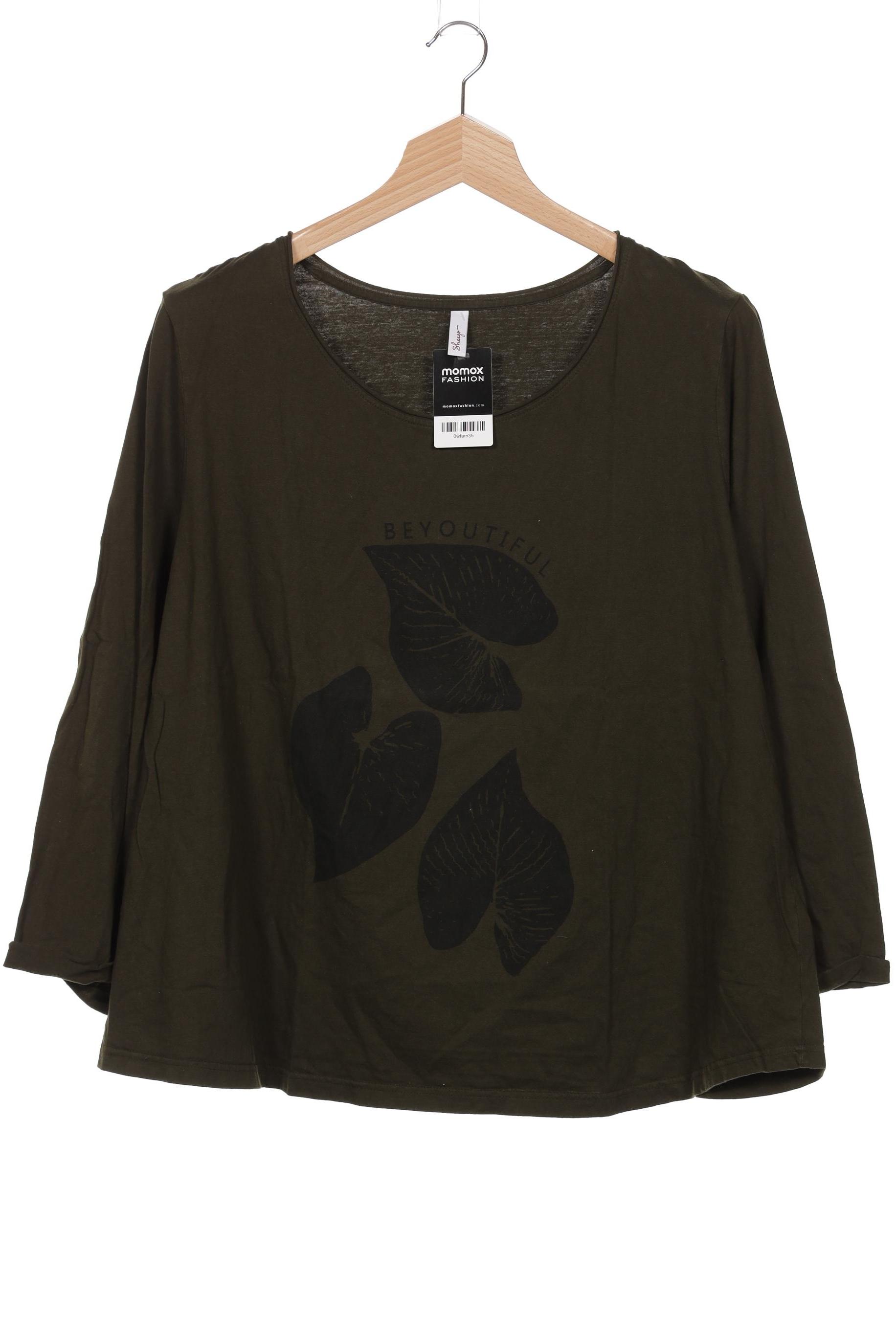 

sheego Damen Langarmshirt, grün, Gr. 52