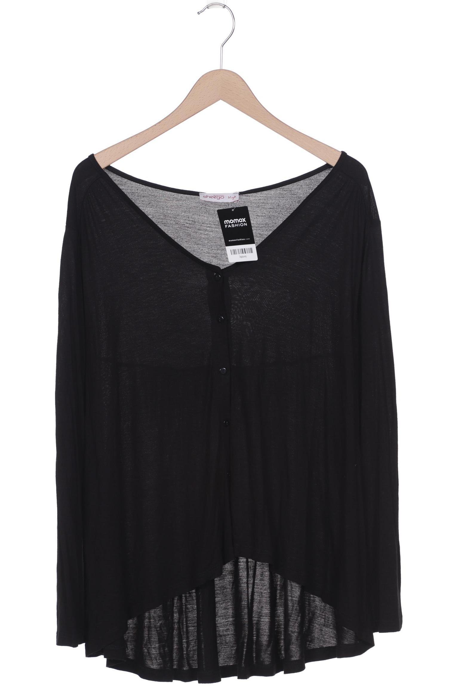 

sheego Damen Langarmshirt, schwarz