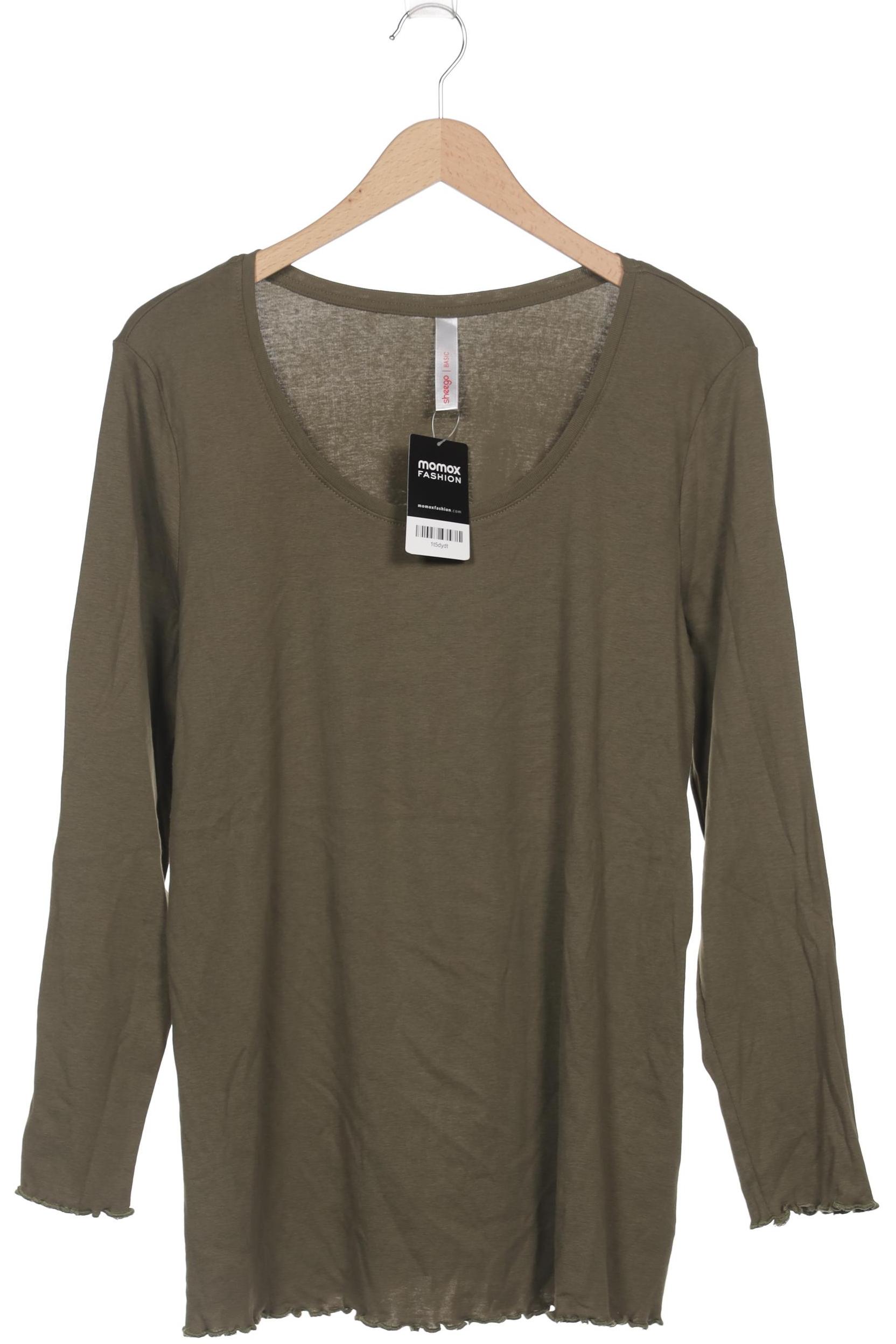 

sheego Damen Langarmshirt, grün, Gr. 44