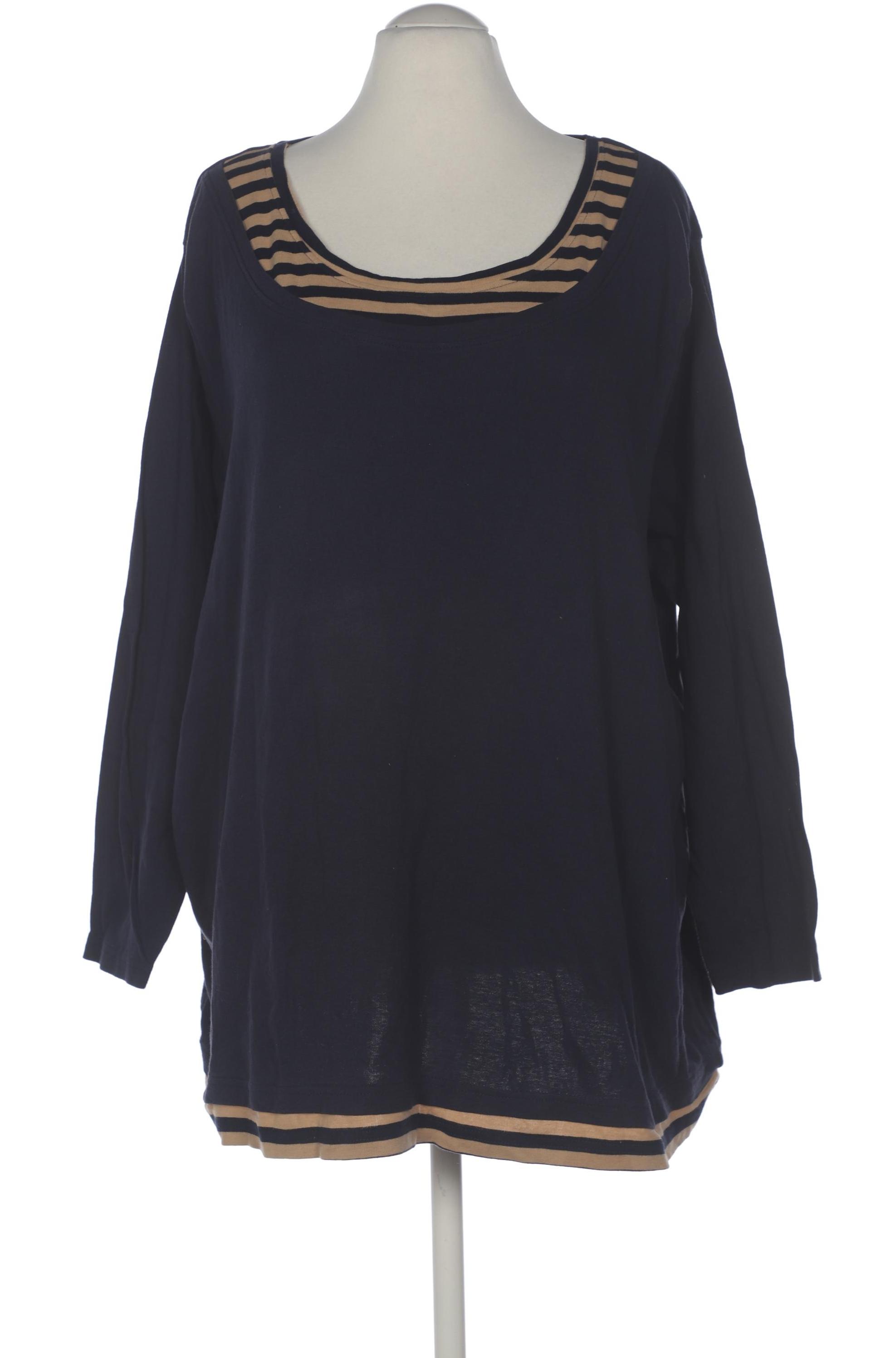 

sheego Damen Langarmshirt, marineblau, Gr. 56