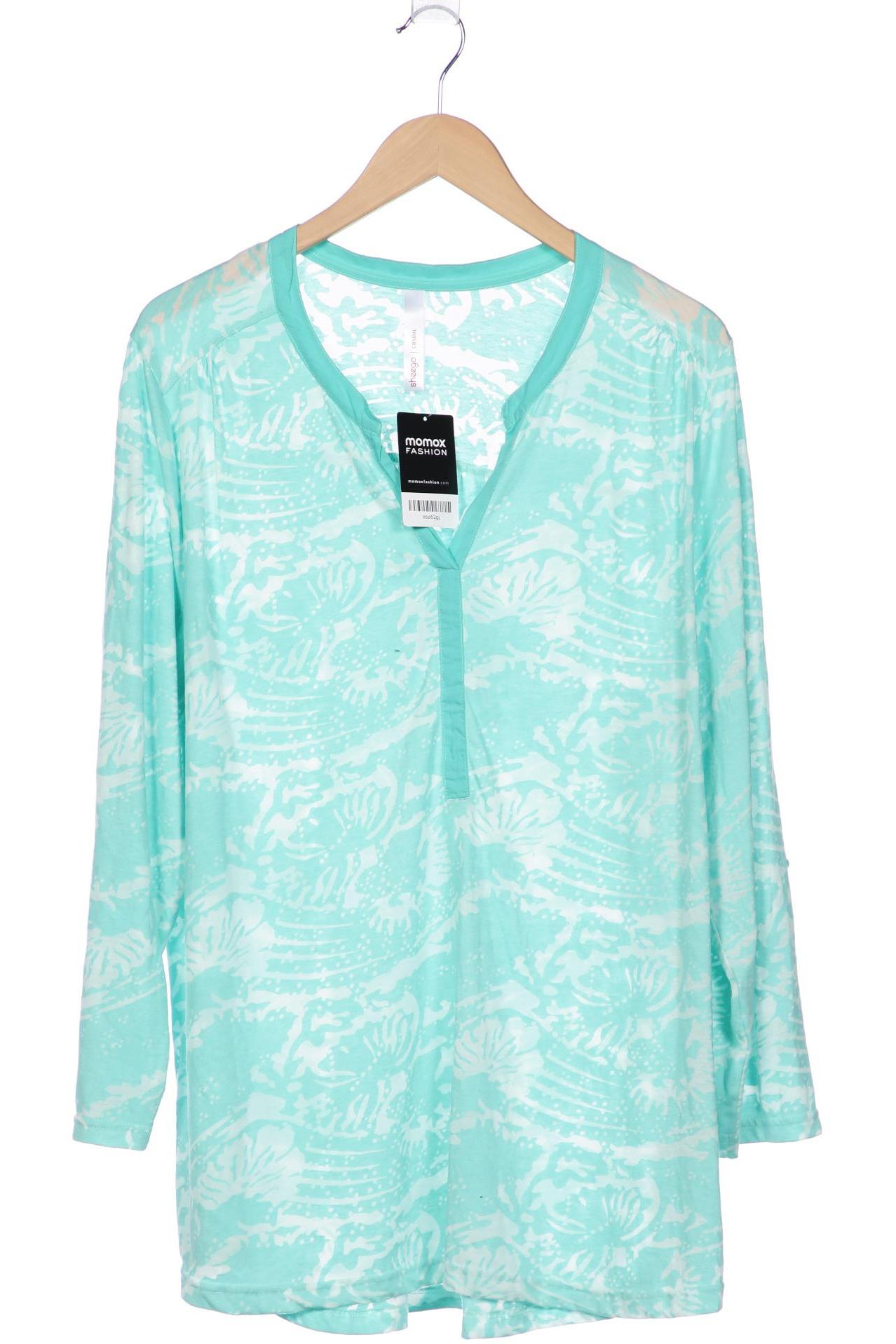 

sheego Damen Langarmshirt, türkis, Gr. 48