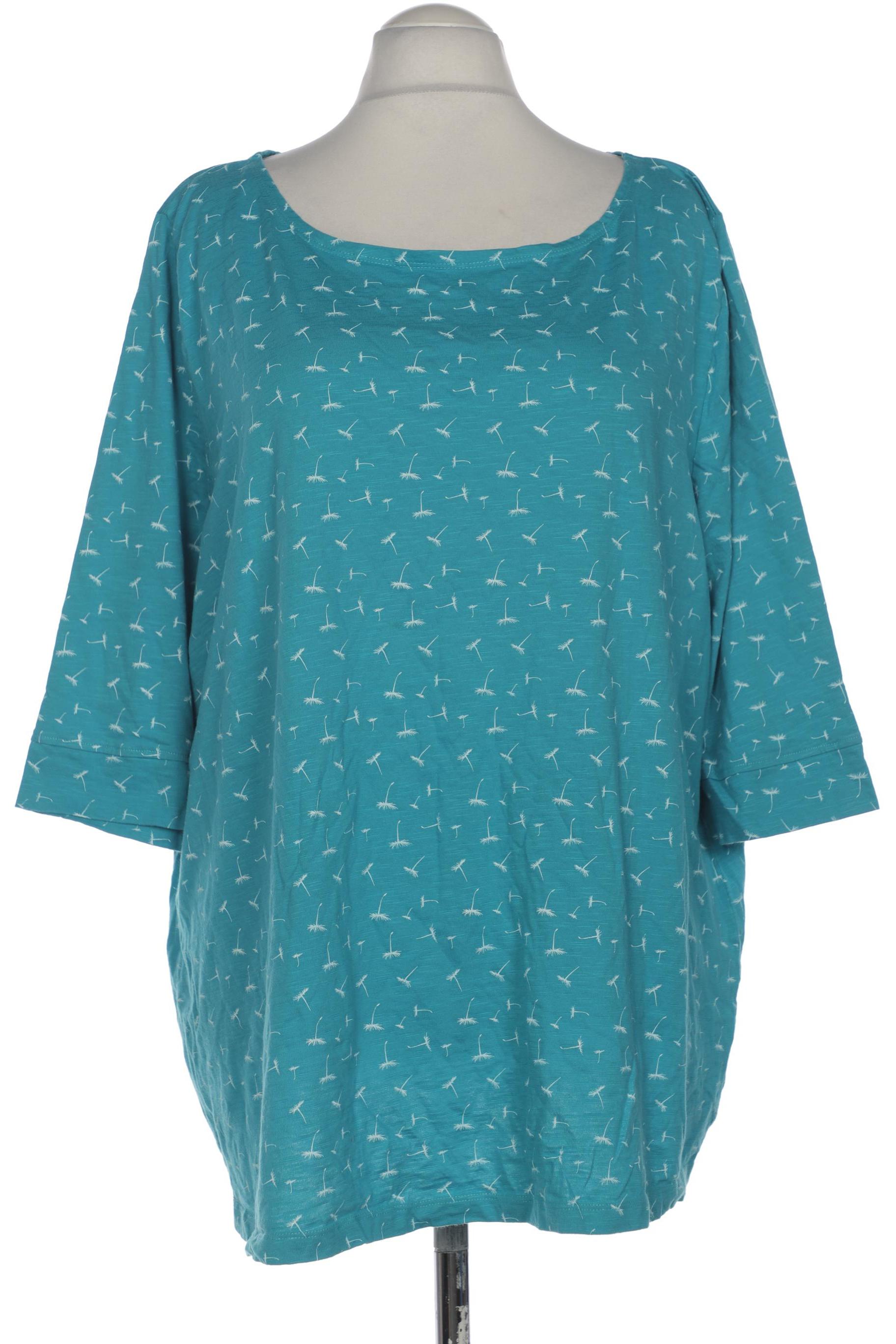 

sheego Damen Langarmshirt, blau, Gr. 56