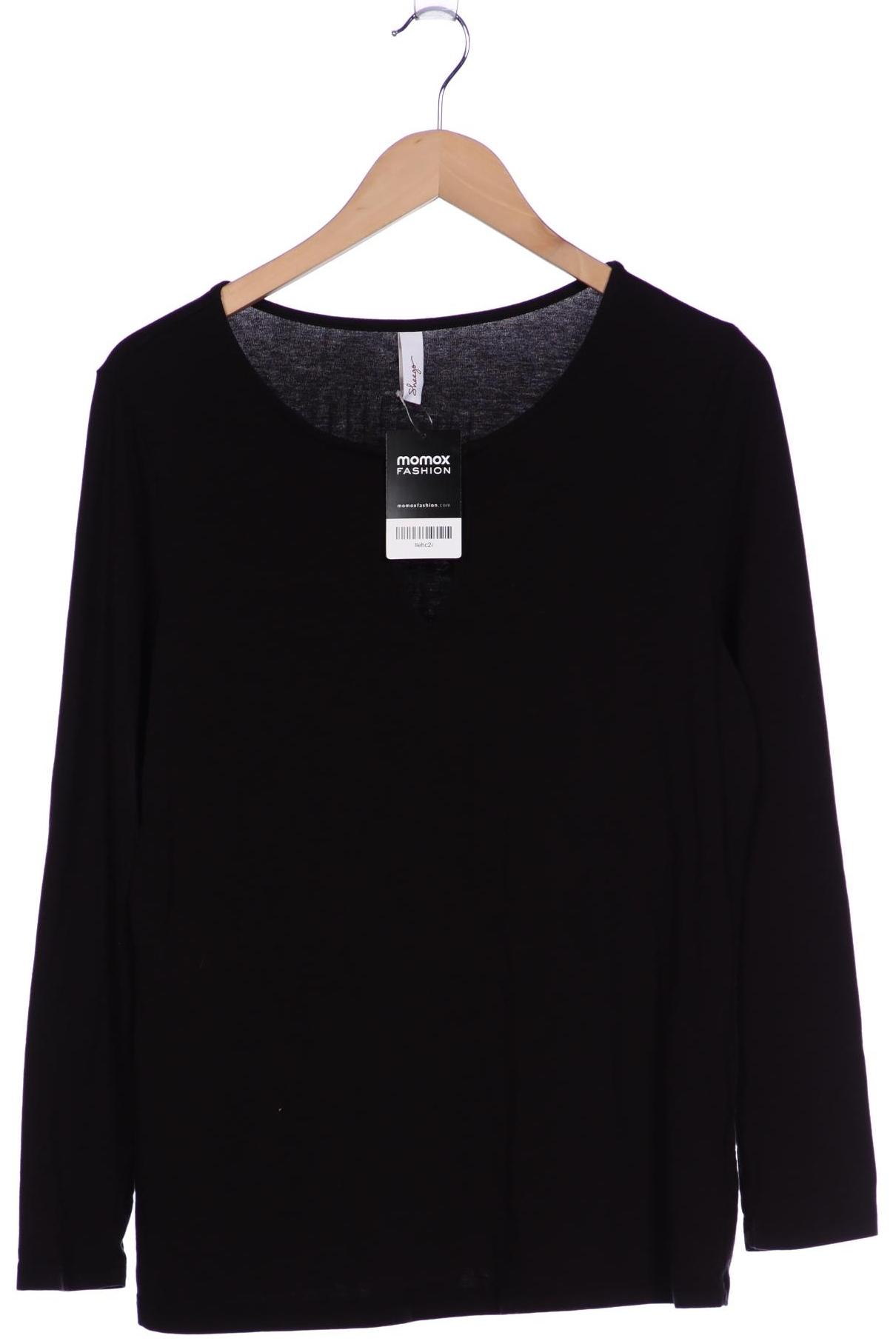 

sheego Damen Langarmshirt, schwarz, Gr. 40