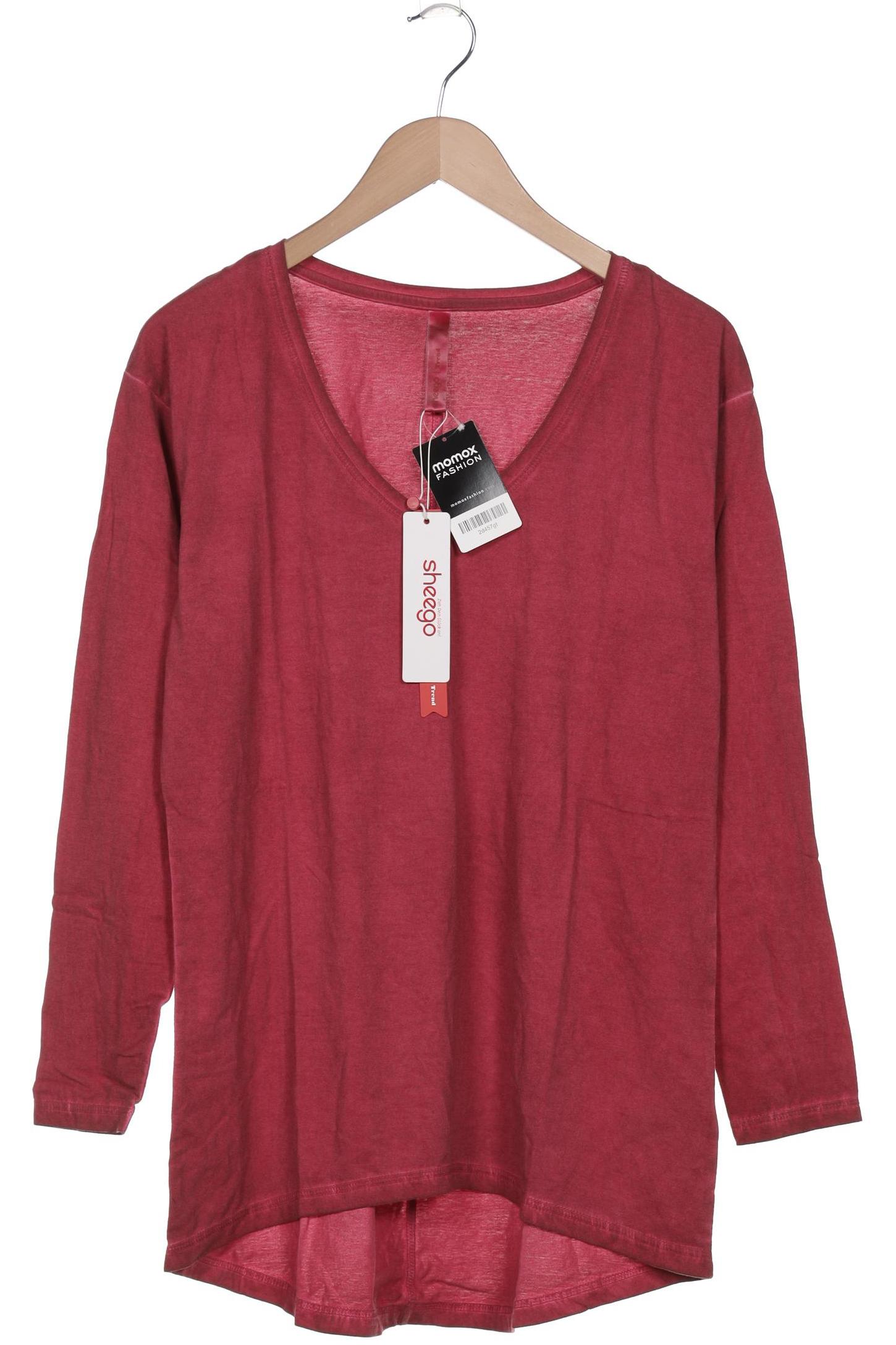 

sheego Damen Langarmshirt, rot, Gr. 40