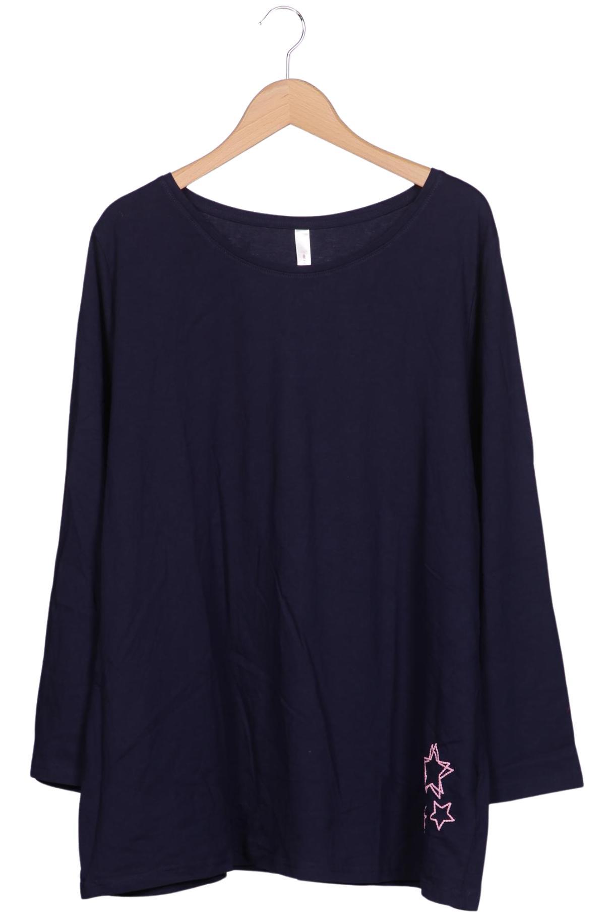 

sheego Damen Langarmshirt, marineblau, Gr. 52