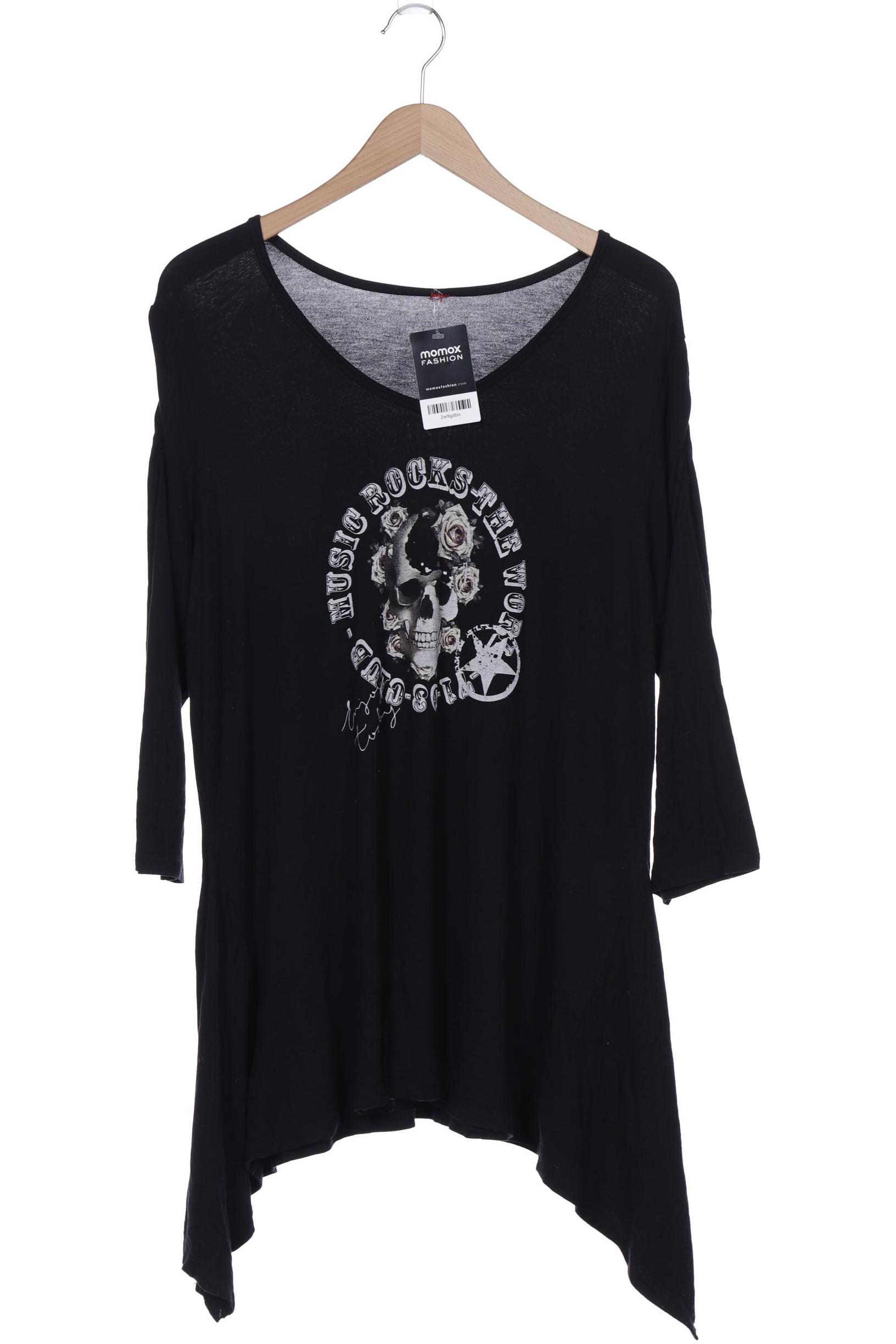 

sheego Damen Langarmshirt, schwarz