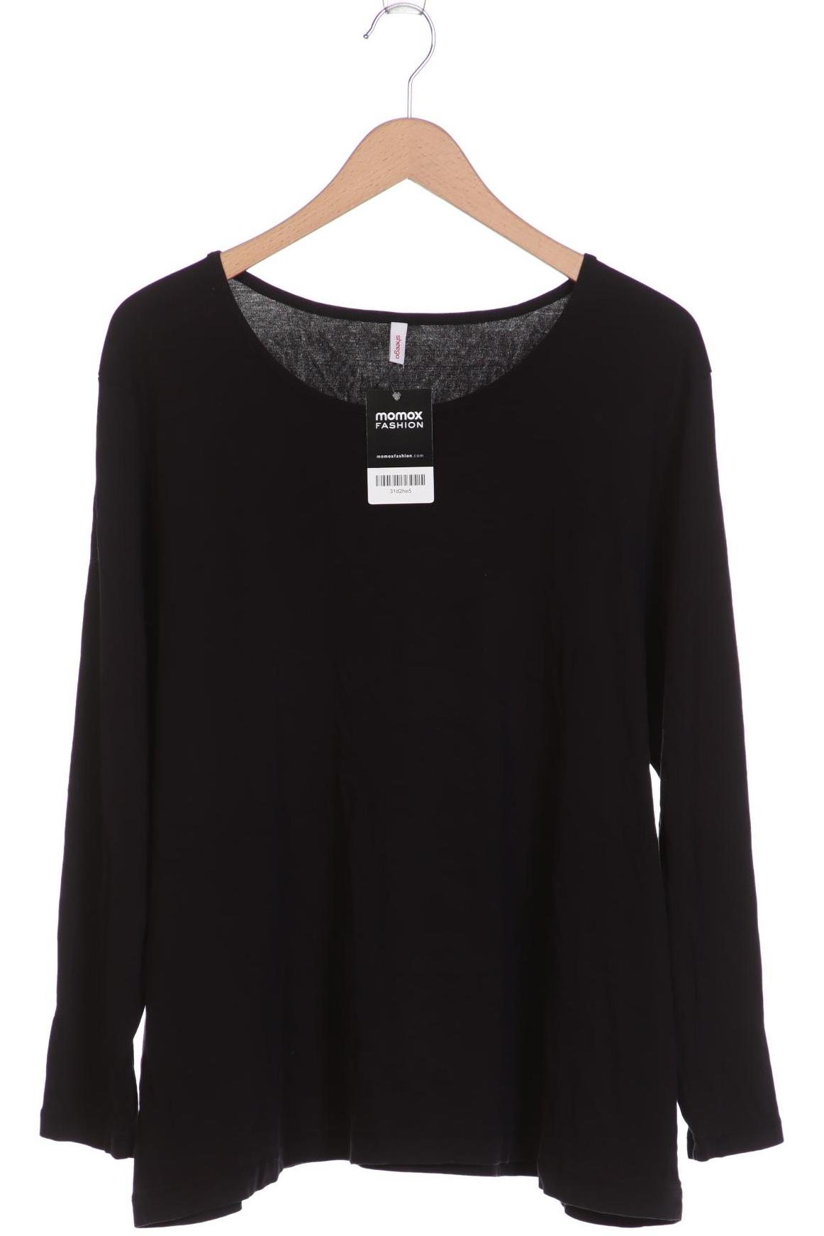 

sheego Damen Langarmshirt, schwarz