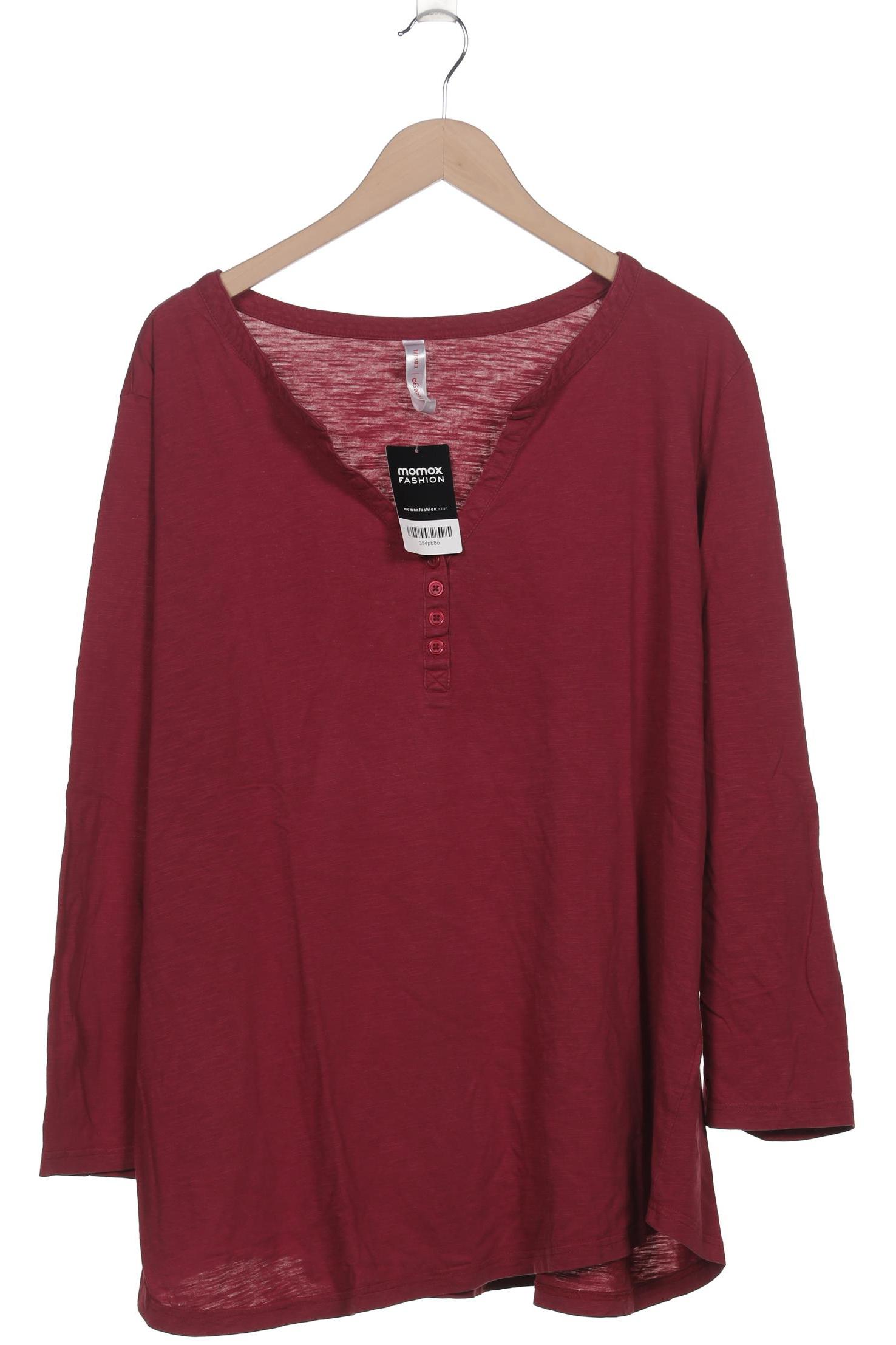 

sheego Damen Langarmshirt, bordeaux, Gr. 52