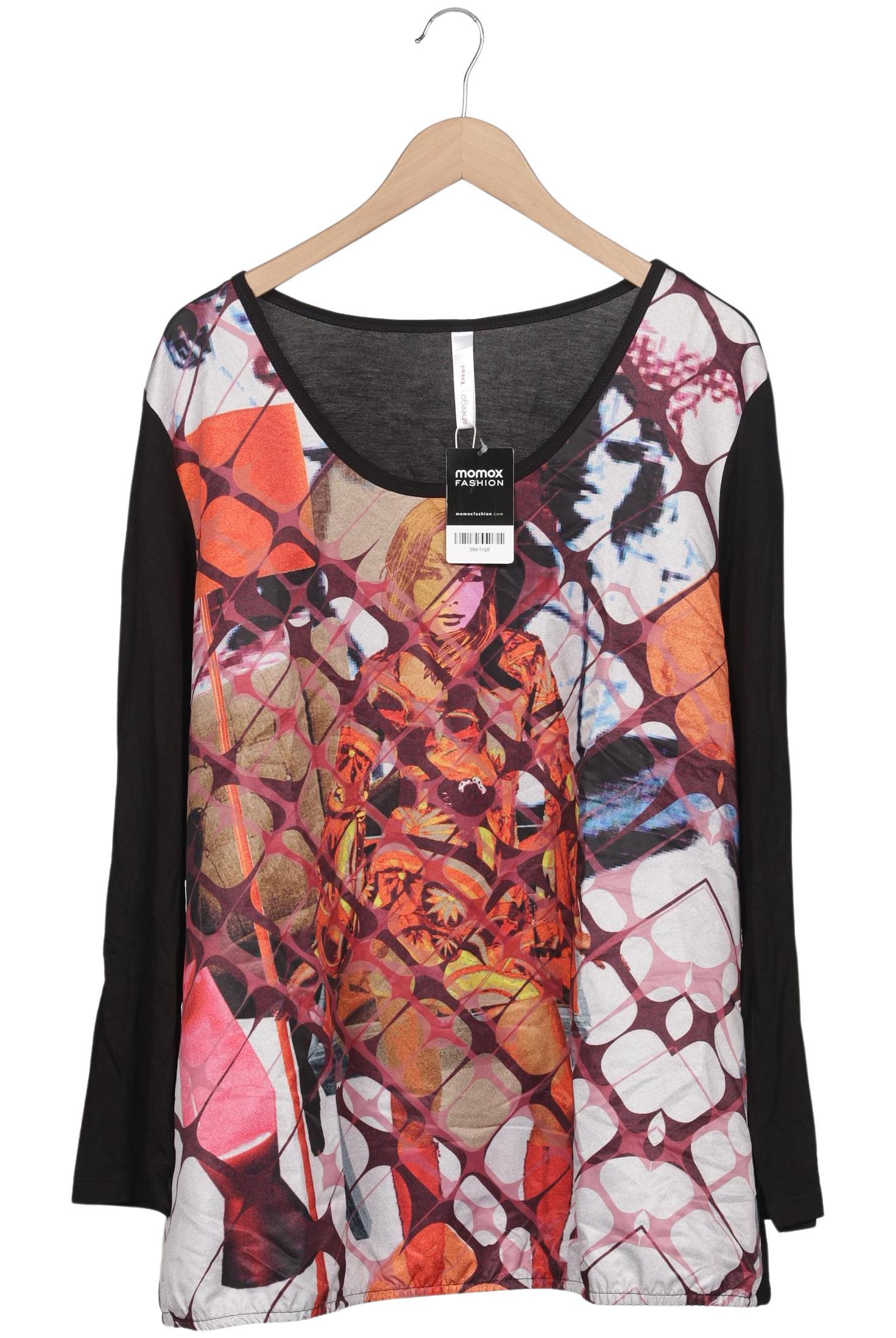 

sheego Damen Langarmshirt, schwarz, Gr. 52