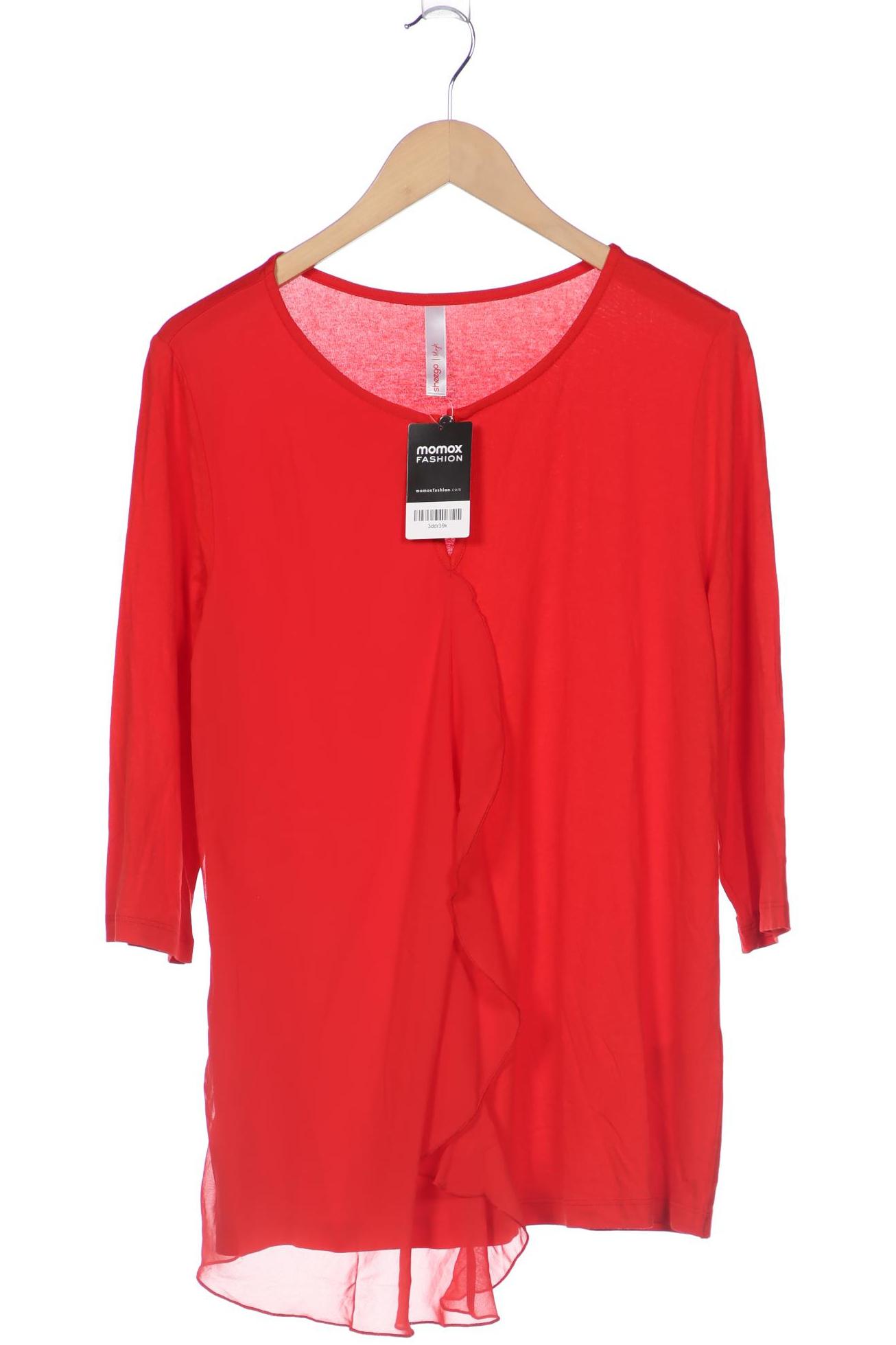 

sheego Damen Langarmshirt, rot, Gr. 40