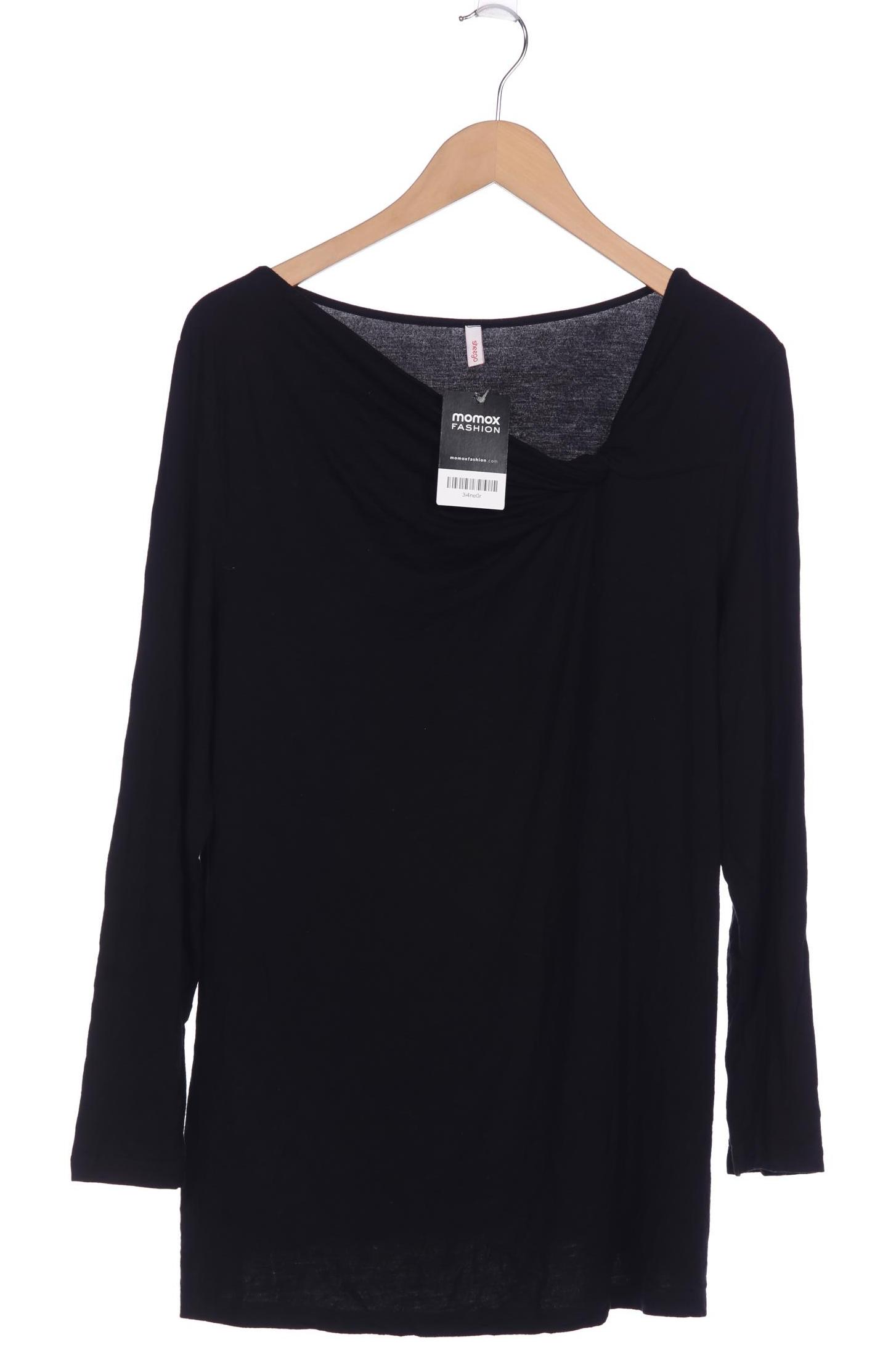 

sheego Damen Langarmshirt, schwarz, Gr. 44