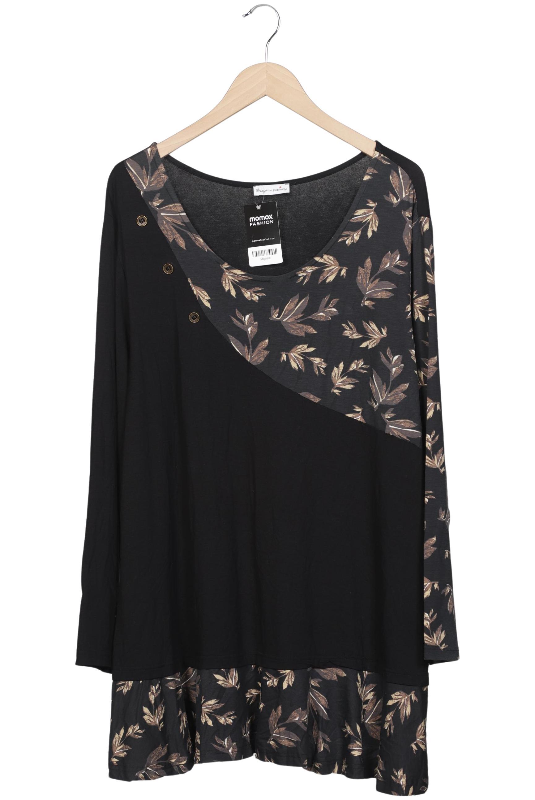 

sheego Damen Langarmshirt, schwarz, Gr. 48