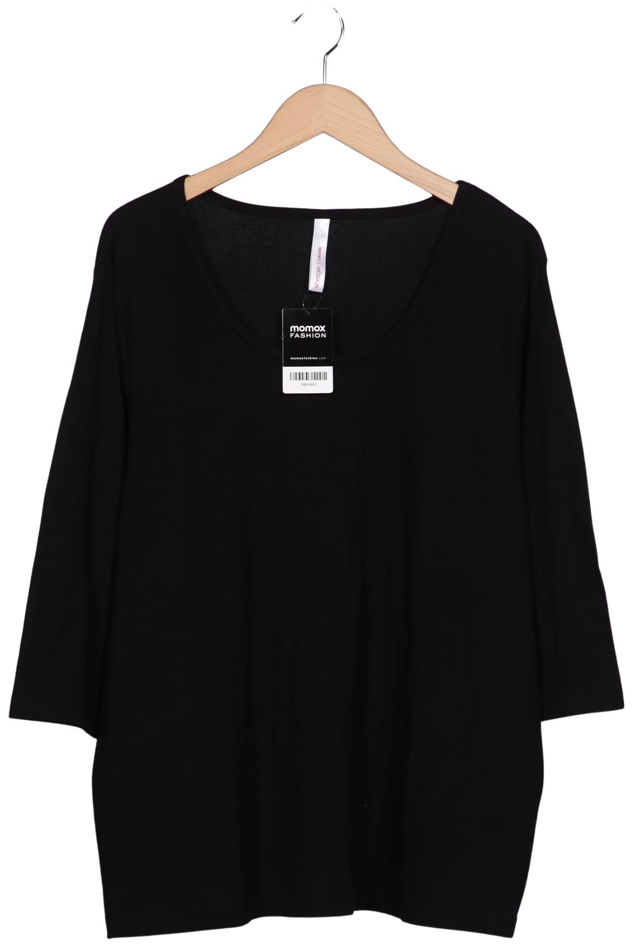 

sheego Damen Langarmshirt, schwarz, Gr. 48