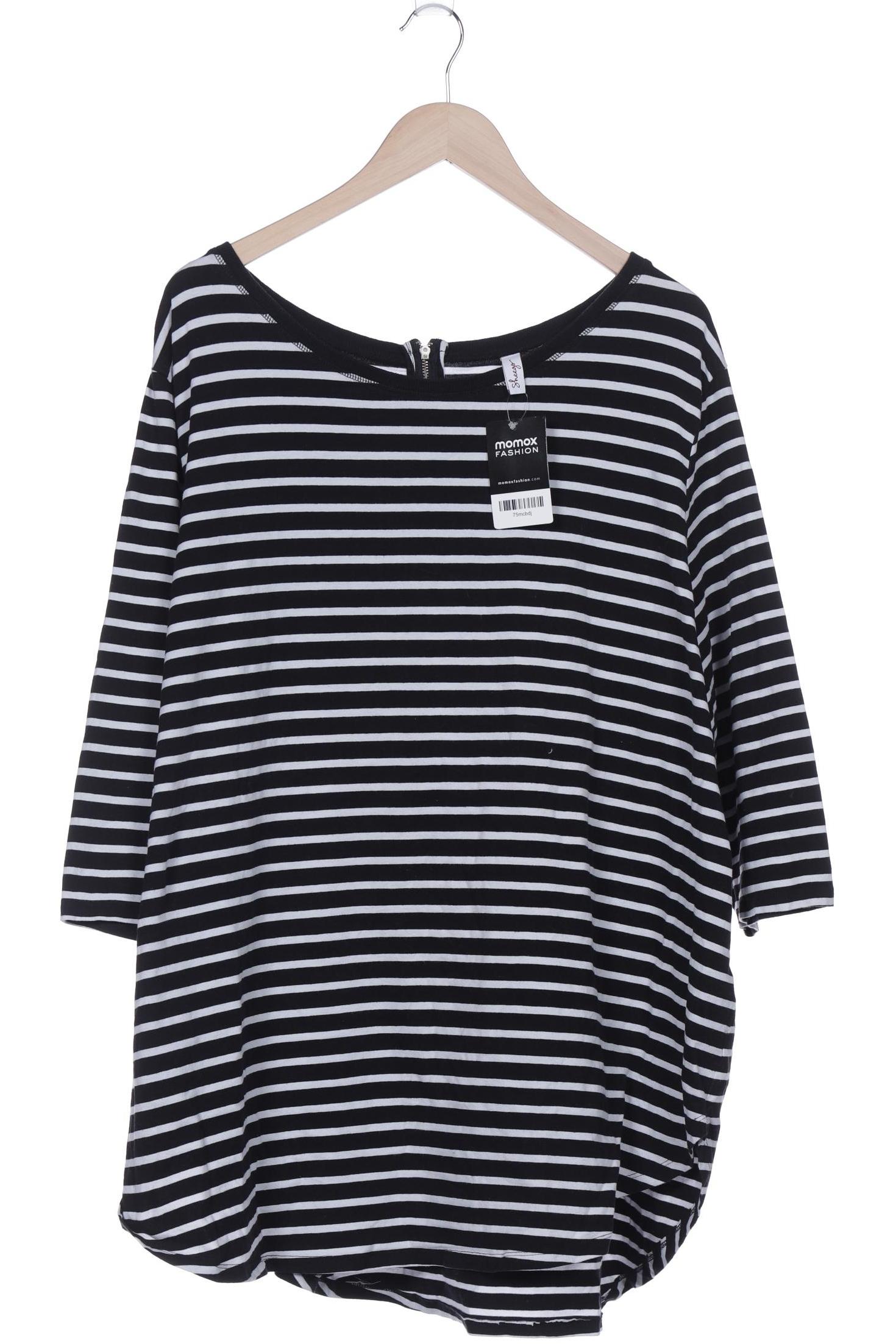 

sheego Damen Langarmshirt, schwarz, Gr. 52