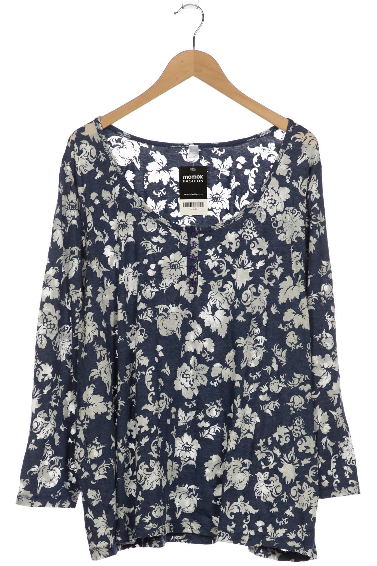 

sheego Damen Langarmshirt, blau, Gr. 52