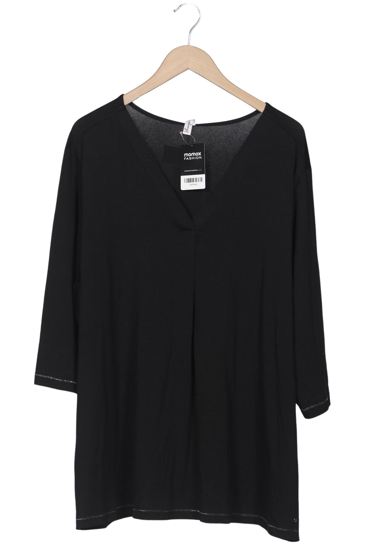 

sheego Damen Langarmshirt, schwarz, Gr. 52