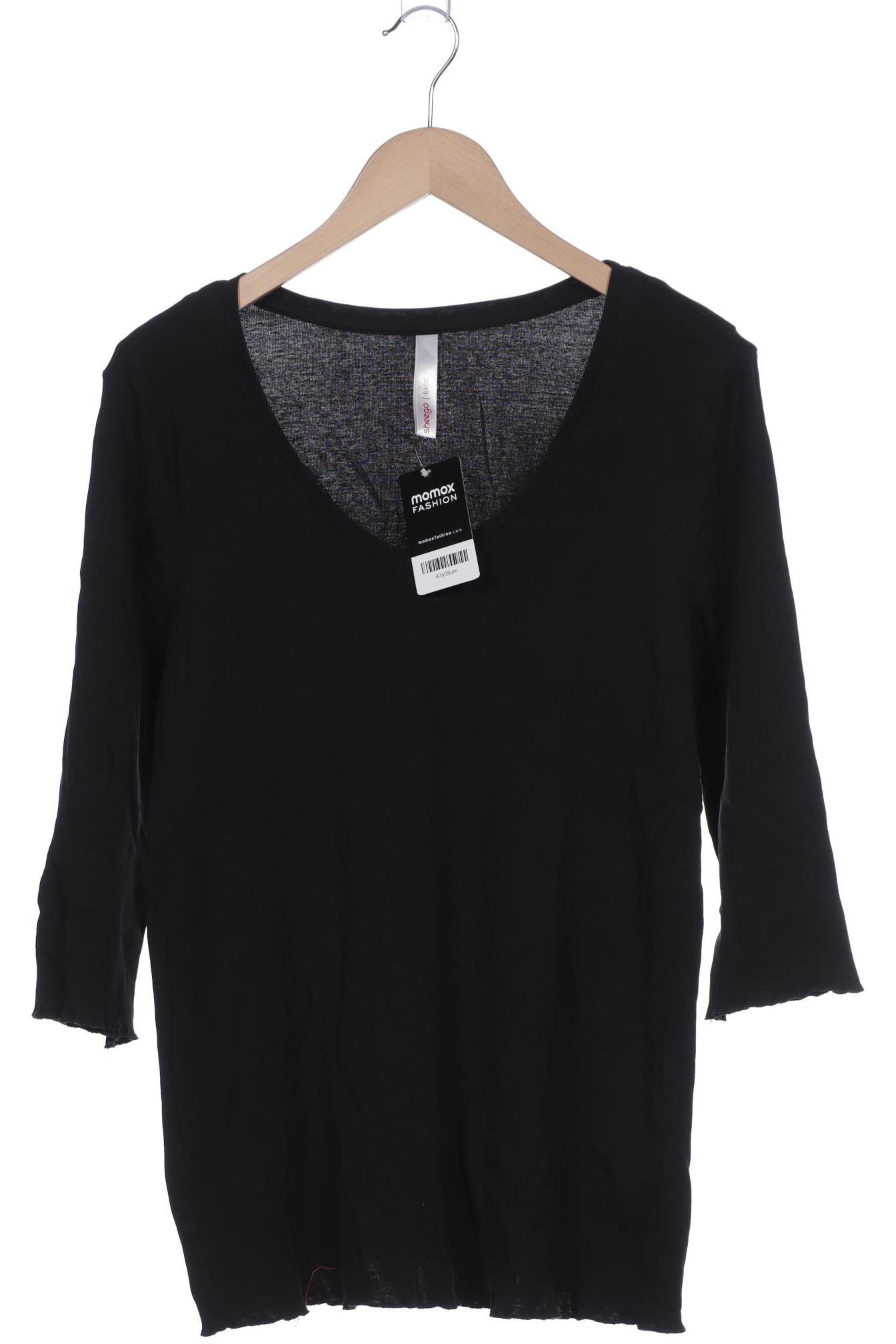 

sheego Damen Langarmshirt, schwarz, Gr. 44