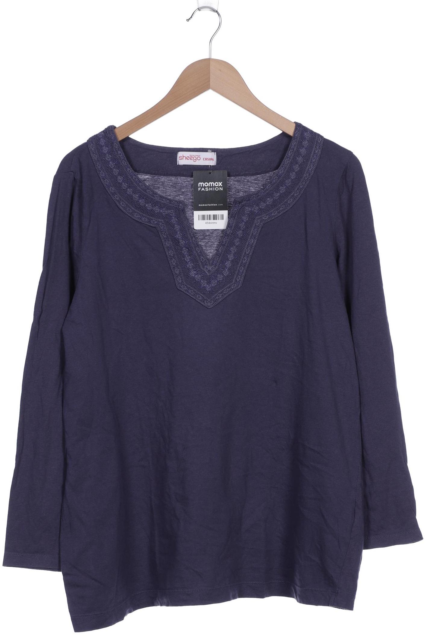 

sheego Damen Langarmshirt, blau