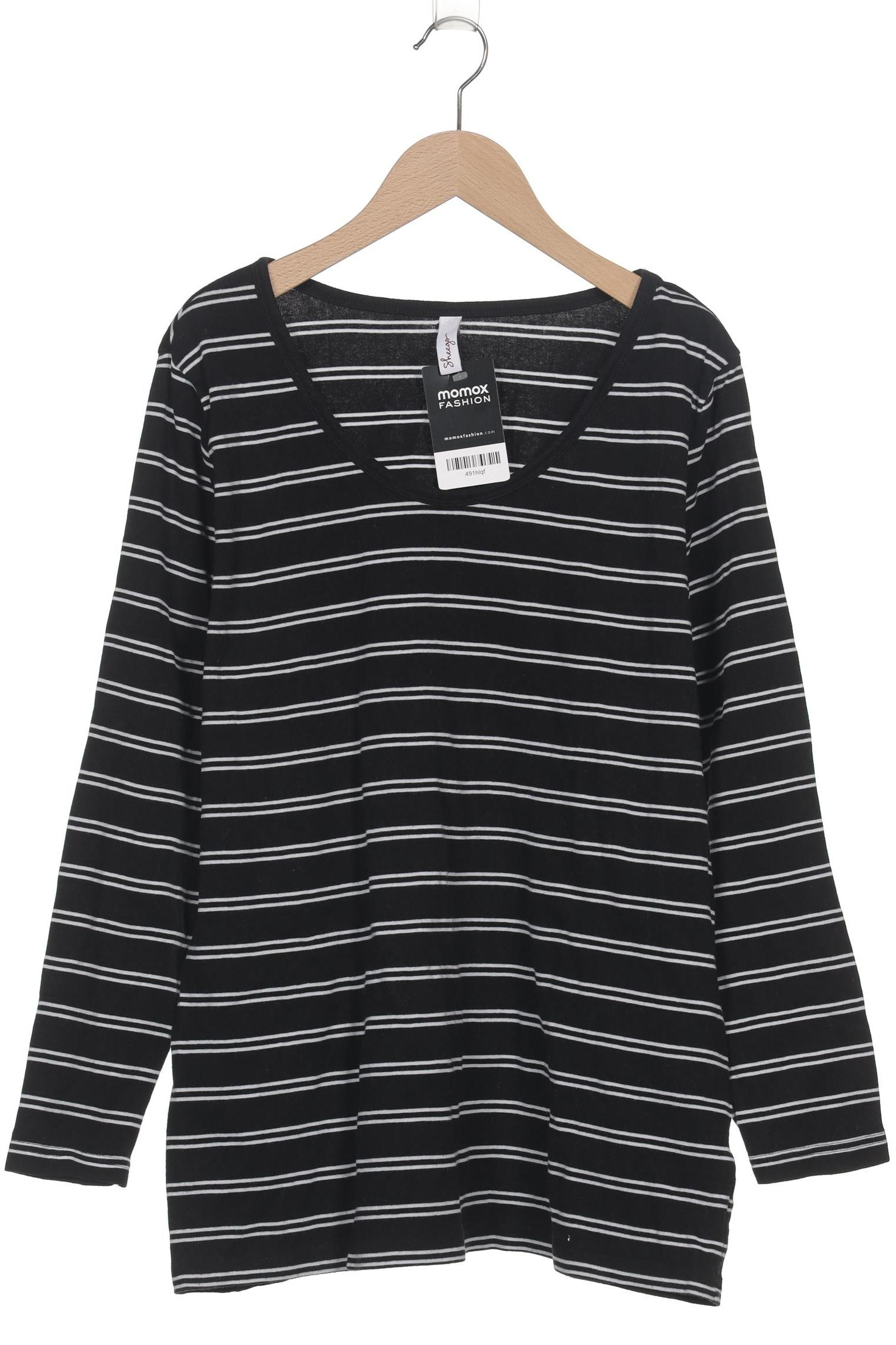 

sheego Damen Langarmshirt, schwarz, Gr. 48