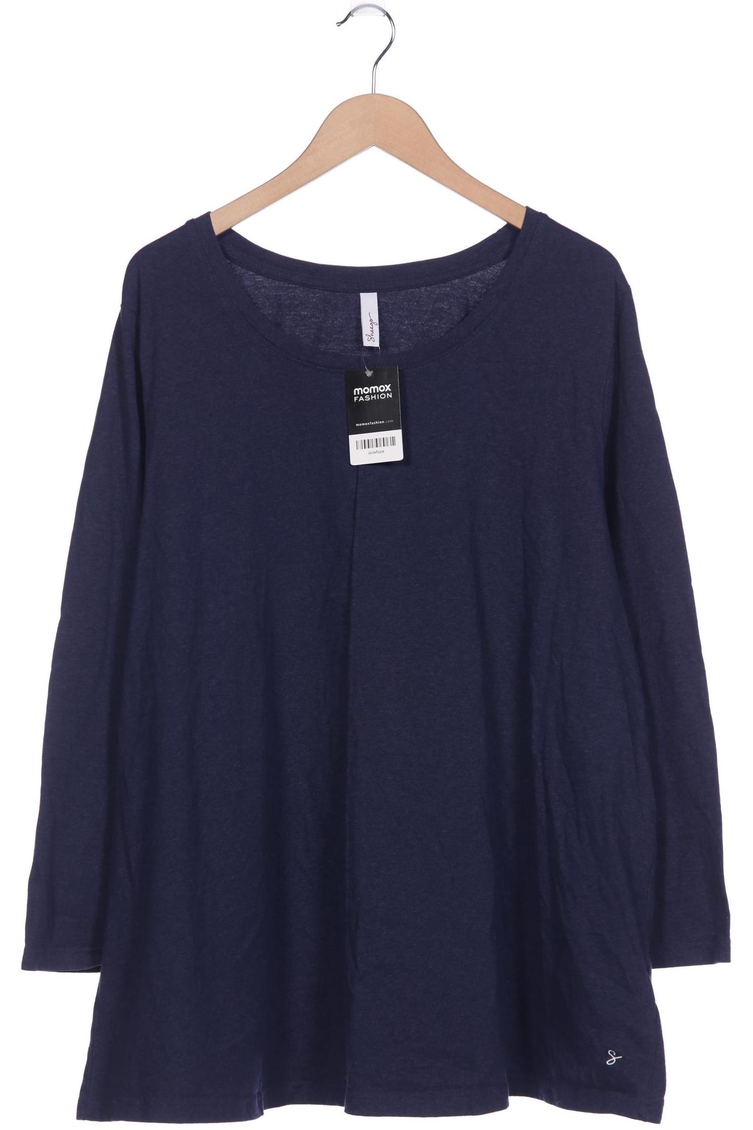 

sheego Damen Langarmshirt, marineblau, Gr. 52