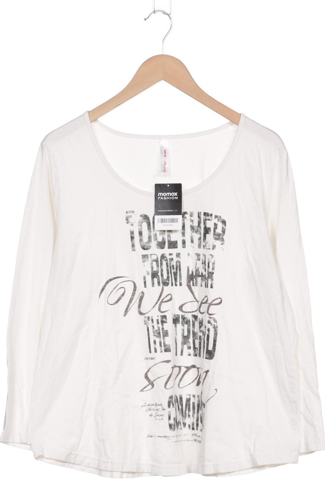 

sheego Damen Langarmshirt, weiß