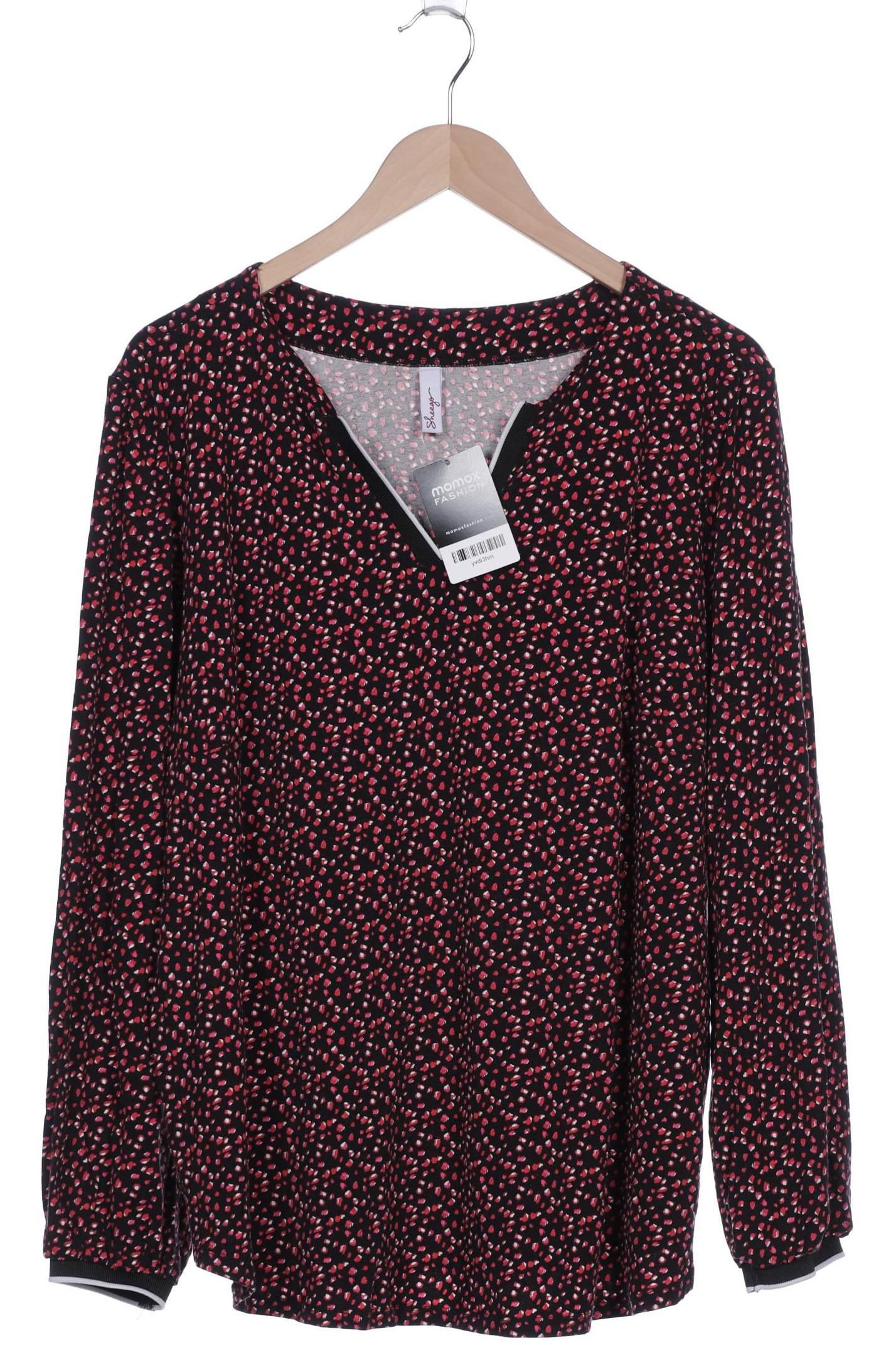 

sheego Damen Langarmshirt, schwarz, Gr. 46